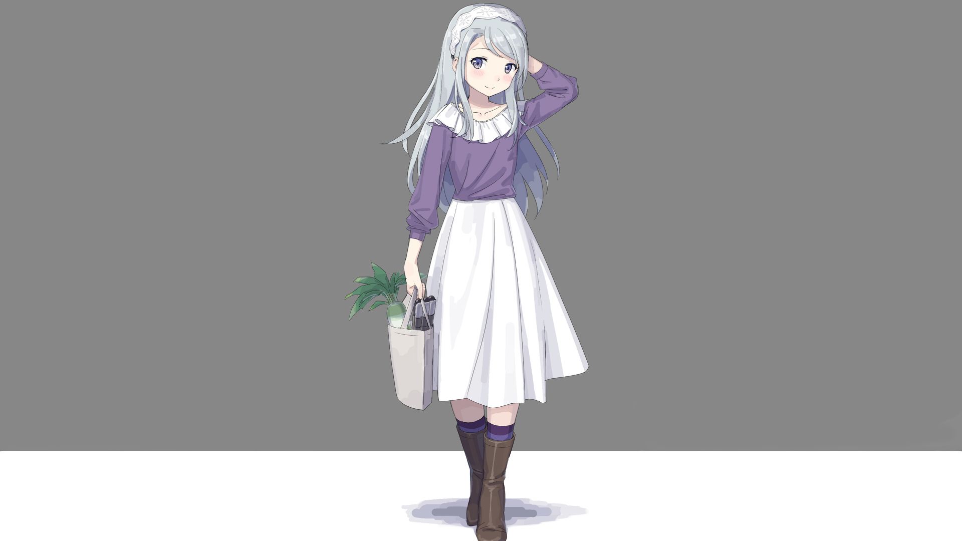 Wallpaper Sagiri, kancolle, cute anime girl, minimal