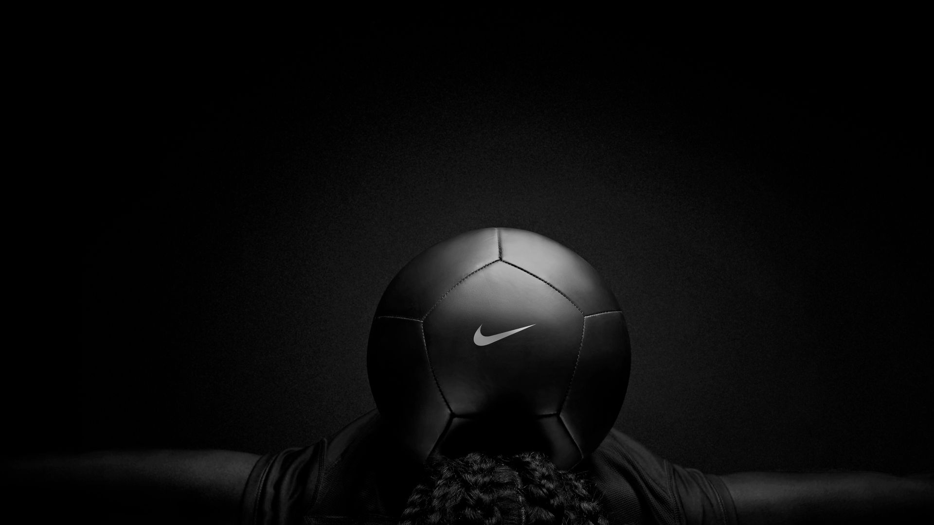 Wallpaper Nike, black, football, sports