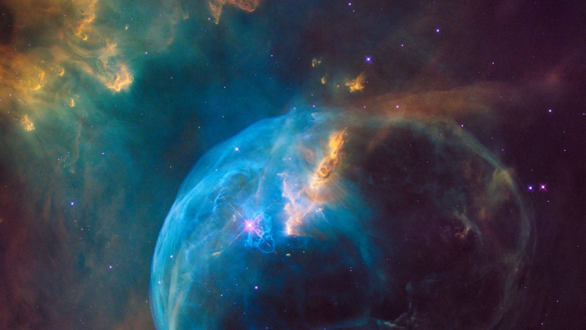 Wallpaper Bubble, space, nebula, clouds, 4k, 8k