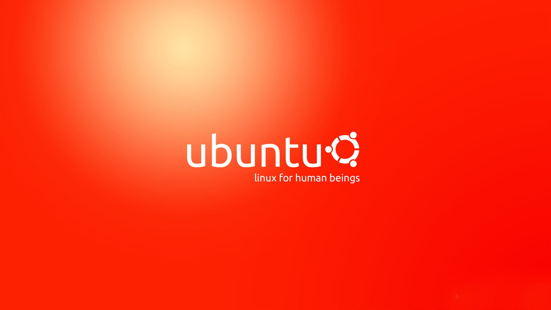 Wallpaper Ubuntu, logo, orange, gradient