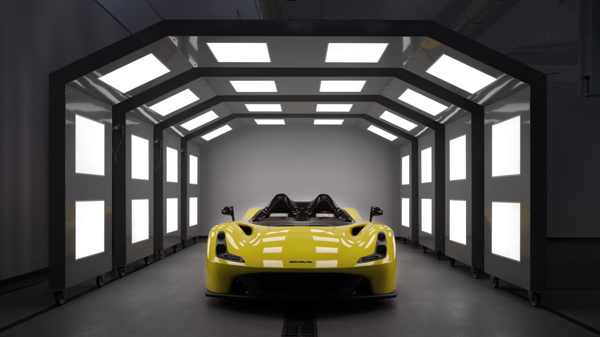 Wallpaper Dallara stradale, yellow sports car, 4k