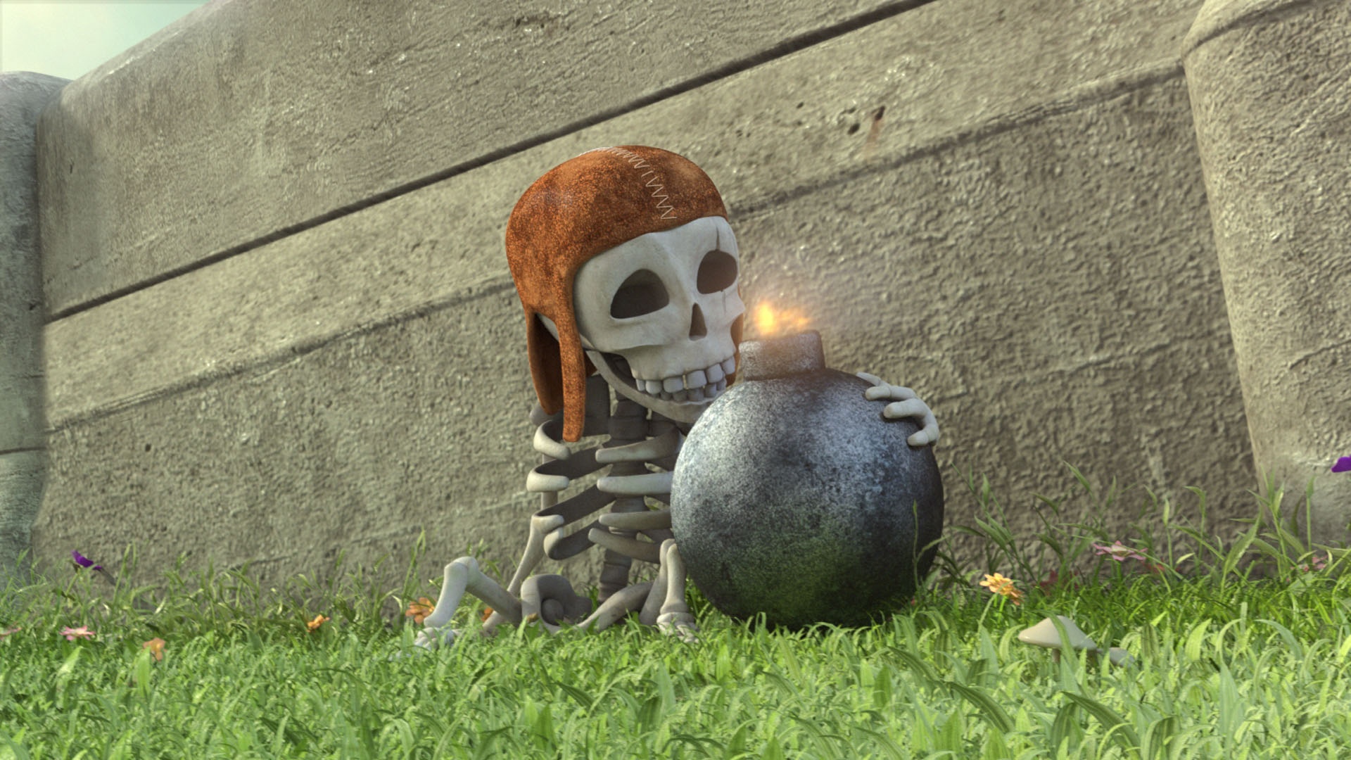 Wallpaper Clash of clans, ghost, skeleton, bomb