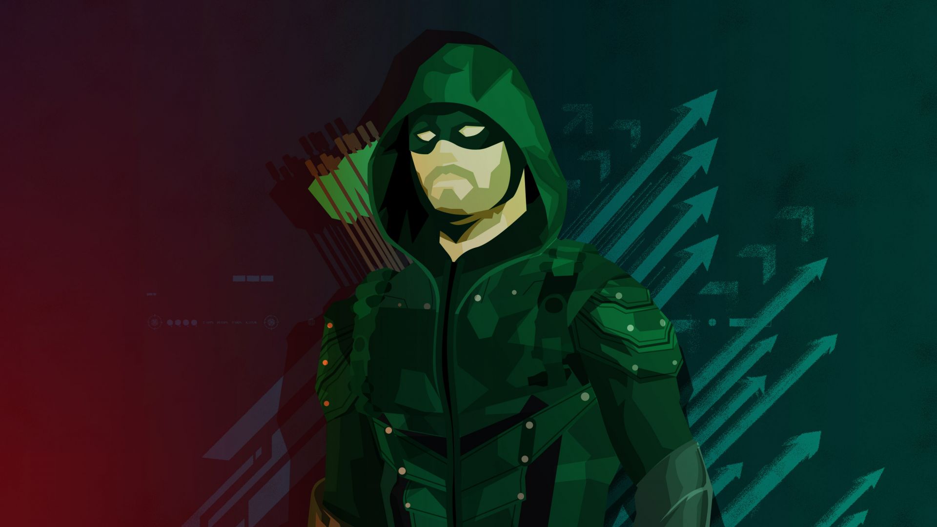 Wallpaper Arrow green, superhero, fan art