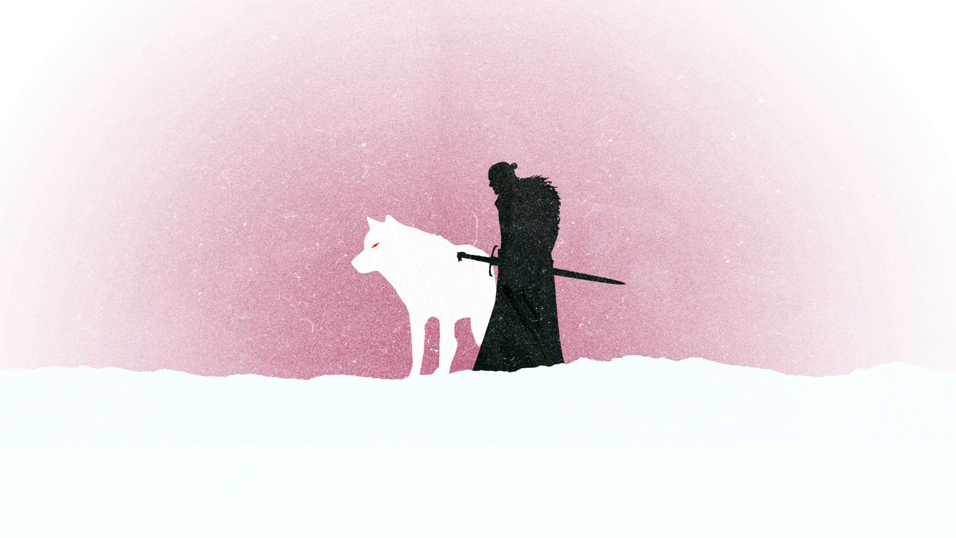 Desktop Wallpaper Wolf, Jon Snow, Game Of Thrones, Minimal, Art, Hd Image,  Picture, Background, 3c6fff
