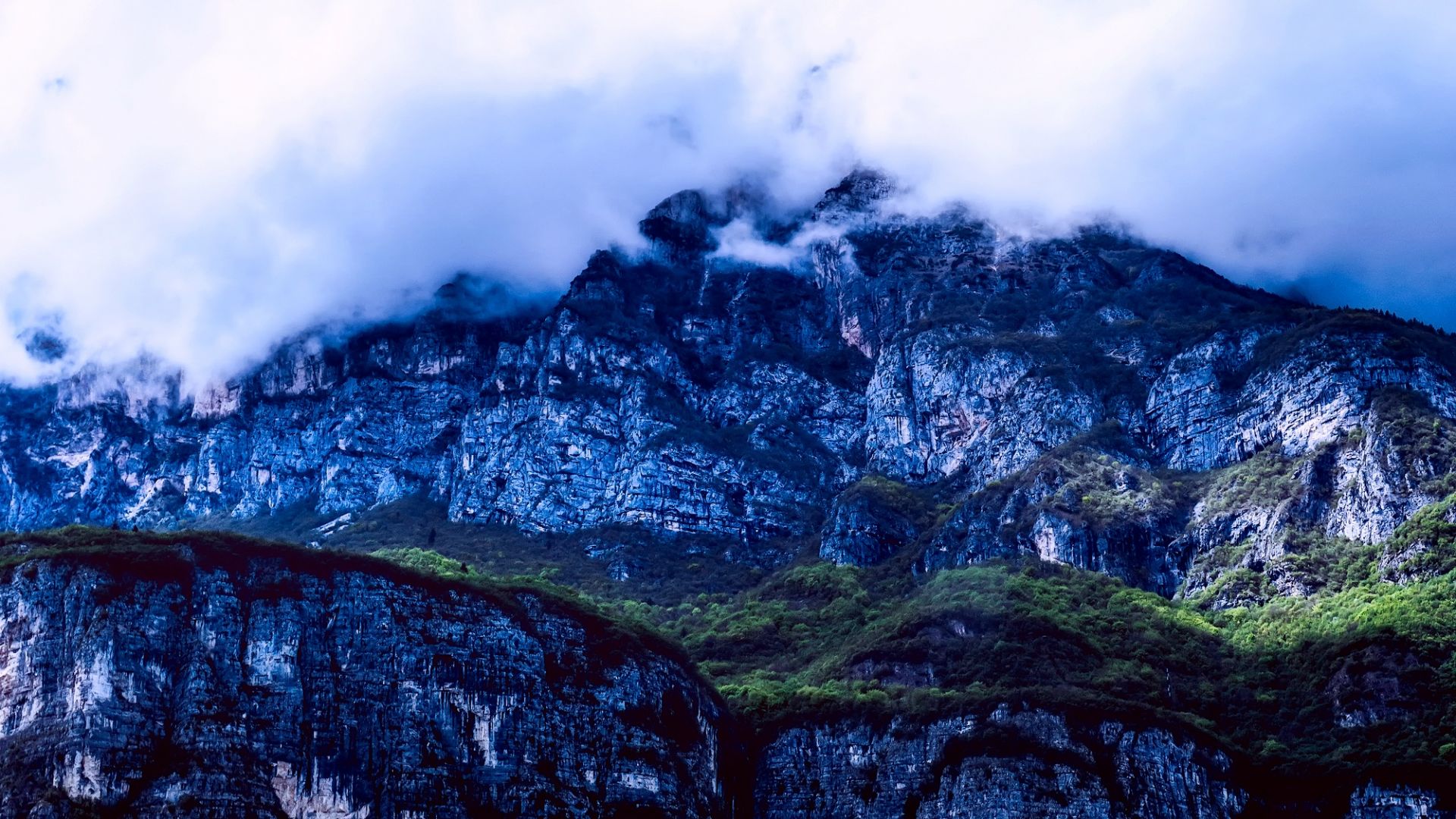 Wallpaper Sunrise, dawn, mountains, clouds