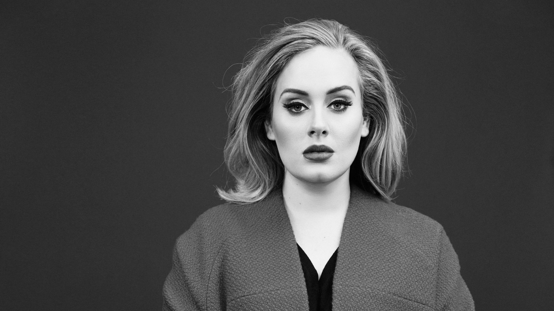 Wallpaper Singer Adele monochrome