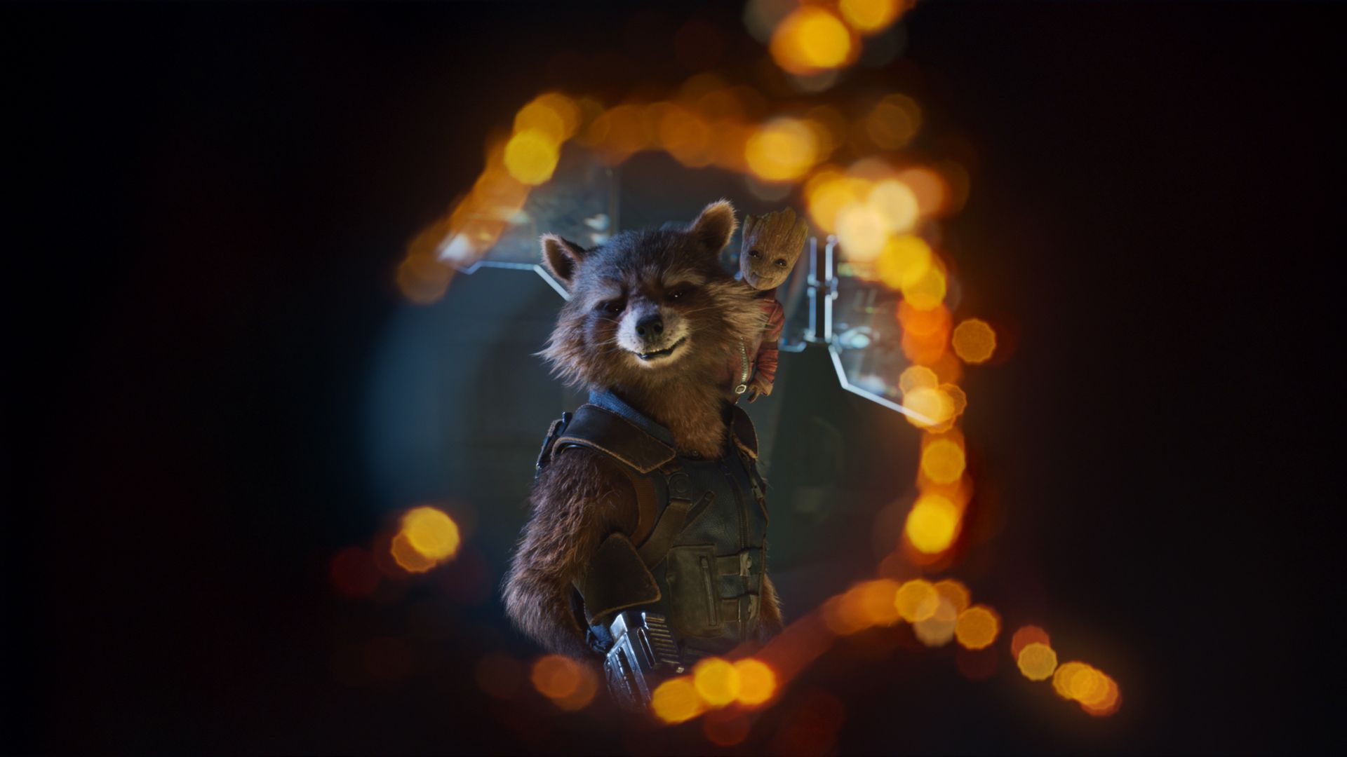 Wallpaper Baby groot and rocket, guardians of galaxy vol. 2 movie