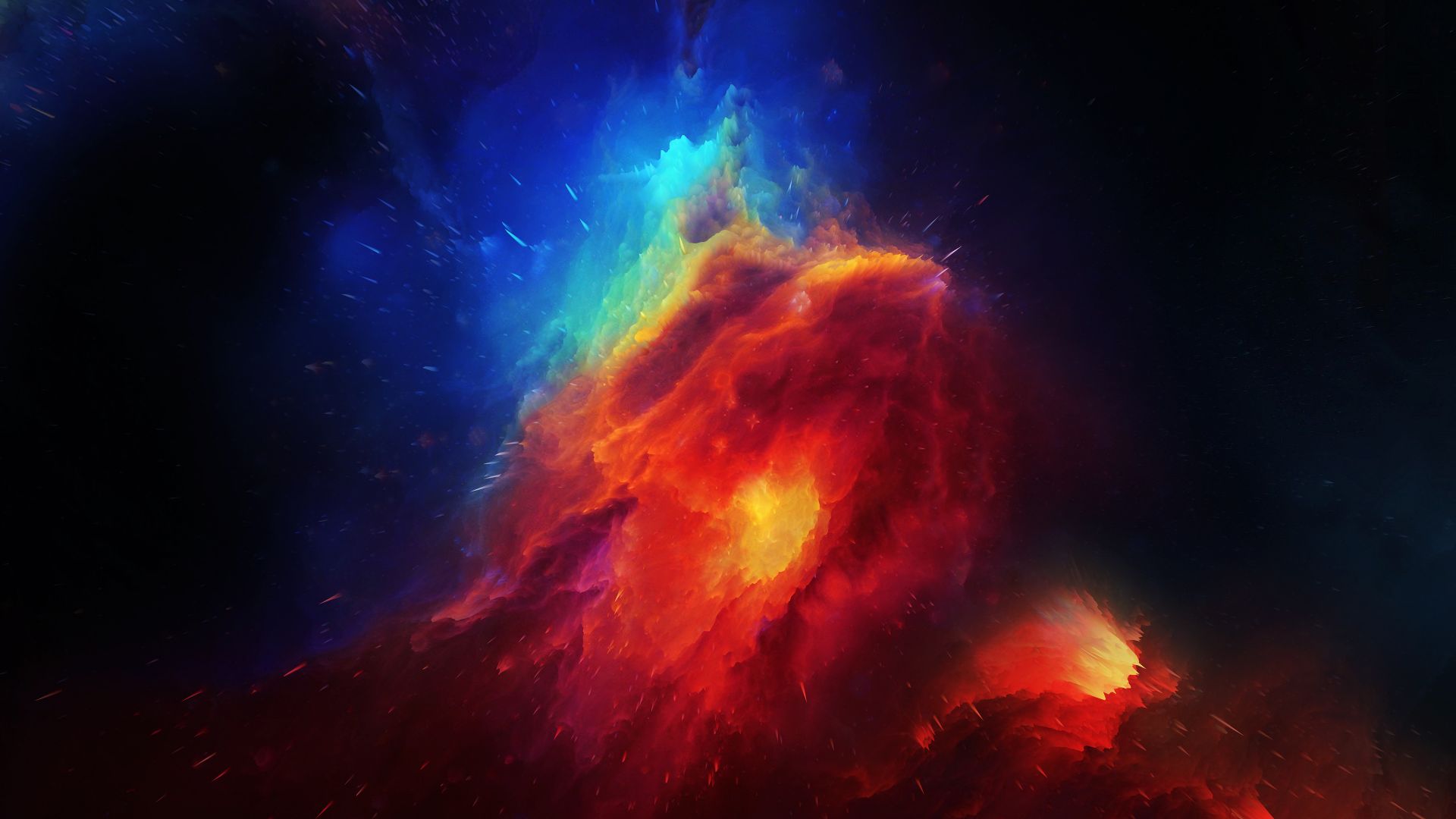 Wallpaper Nebula, space, stars, clouds, 4k
