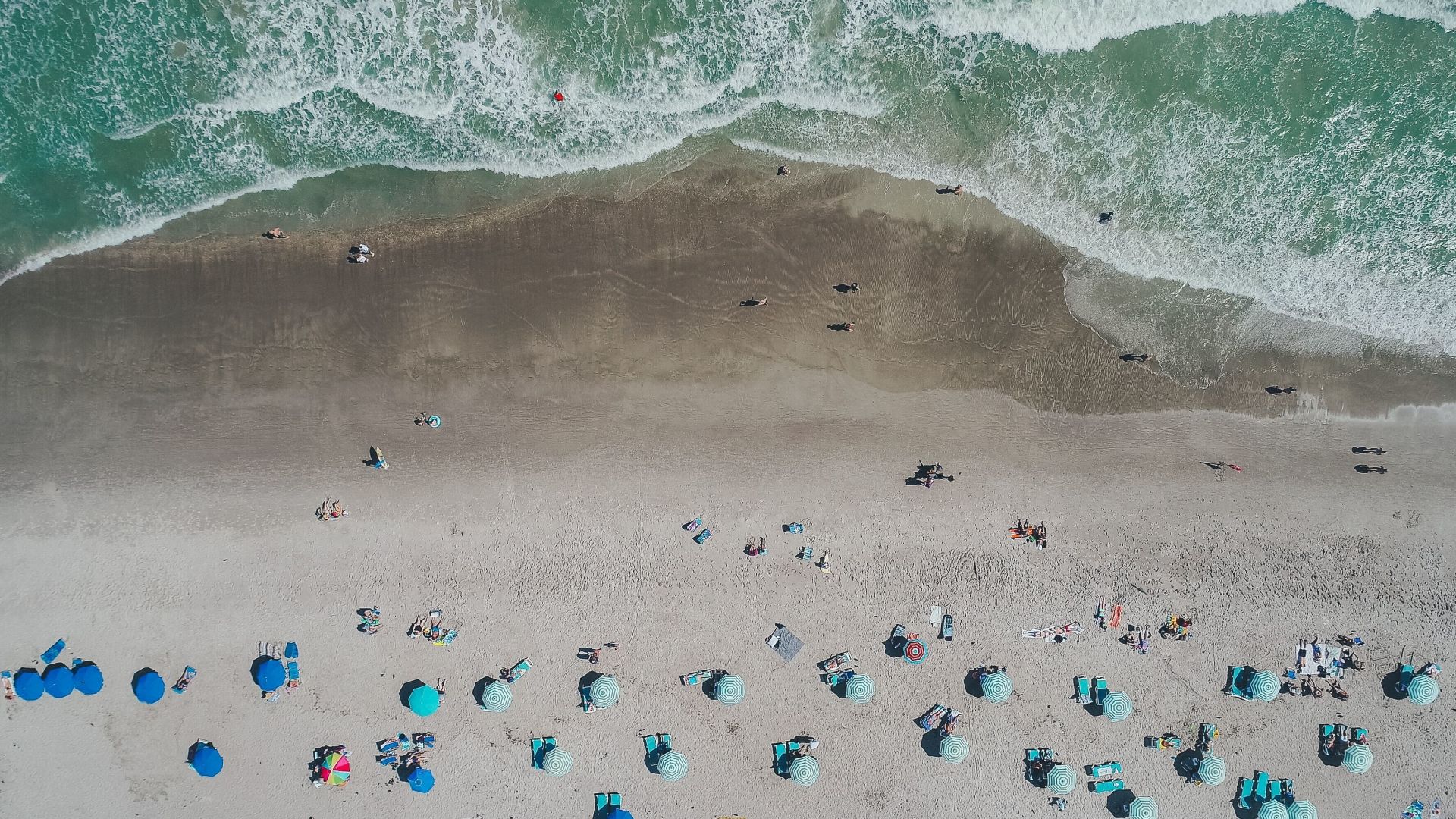 Wallpaper Cocoa Beach, beach, aerial view, united states