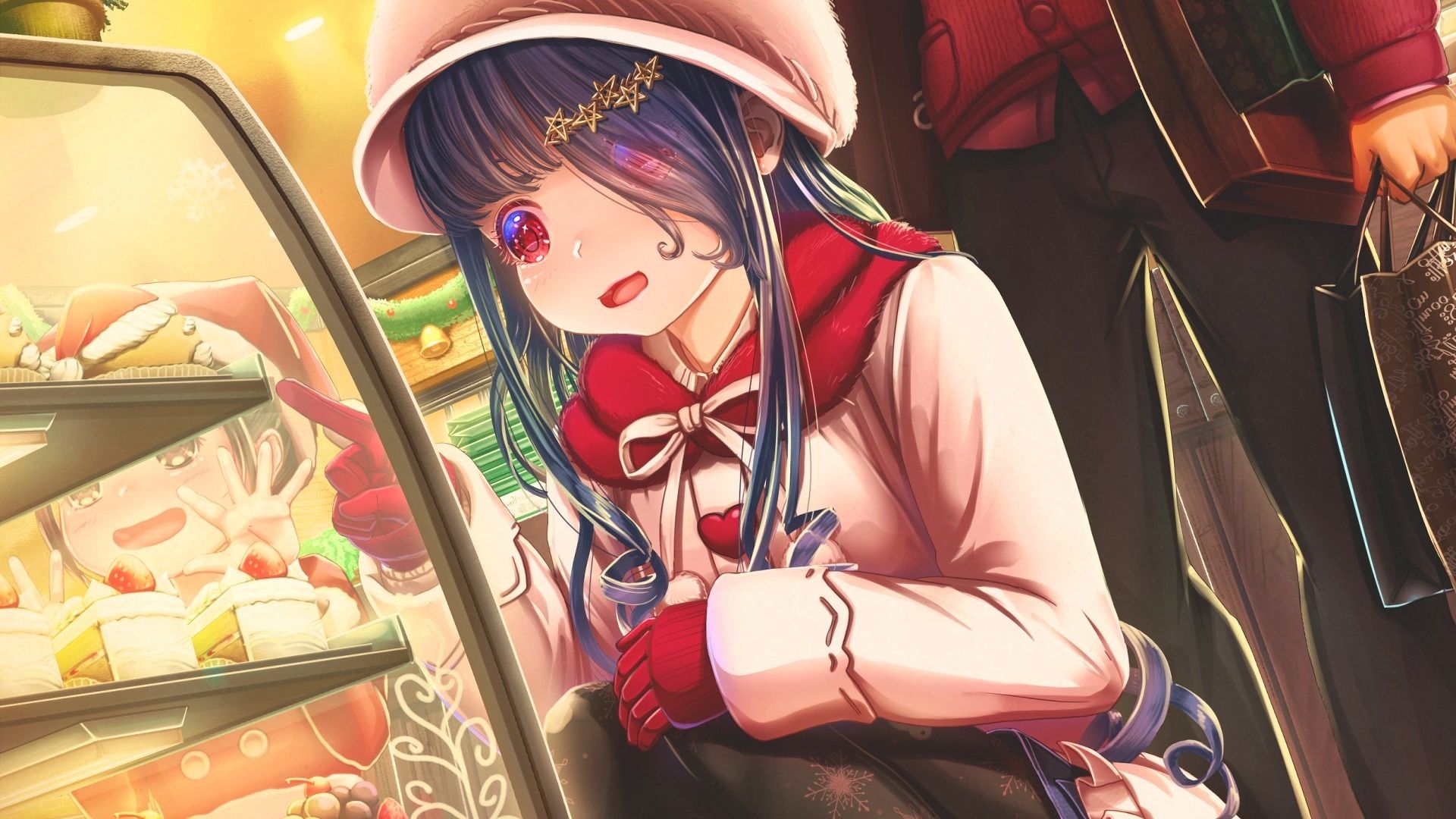 Desktop Wallpaper Cake Shop, Anime Girl, Cute, Long Hair, Original, Fun, Hd  Image, Picture, Background, 41e817