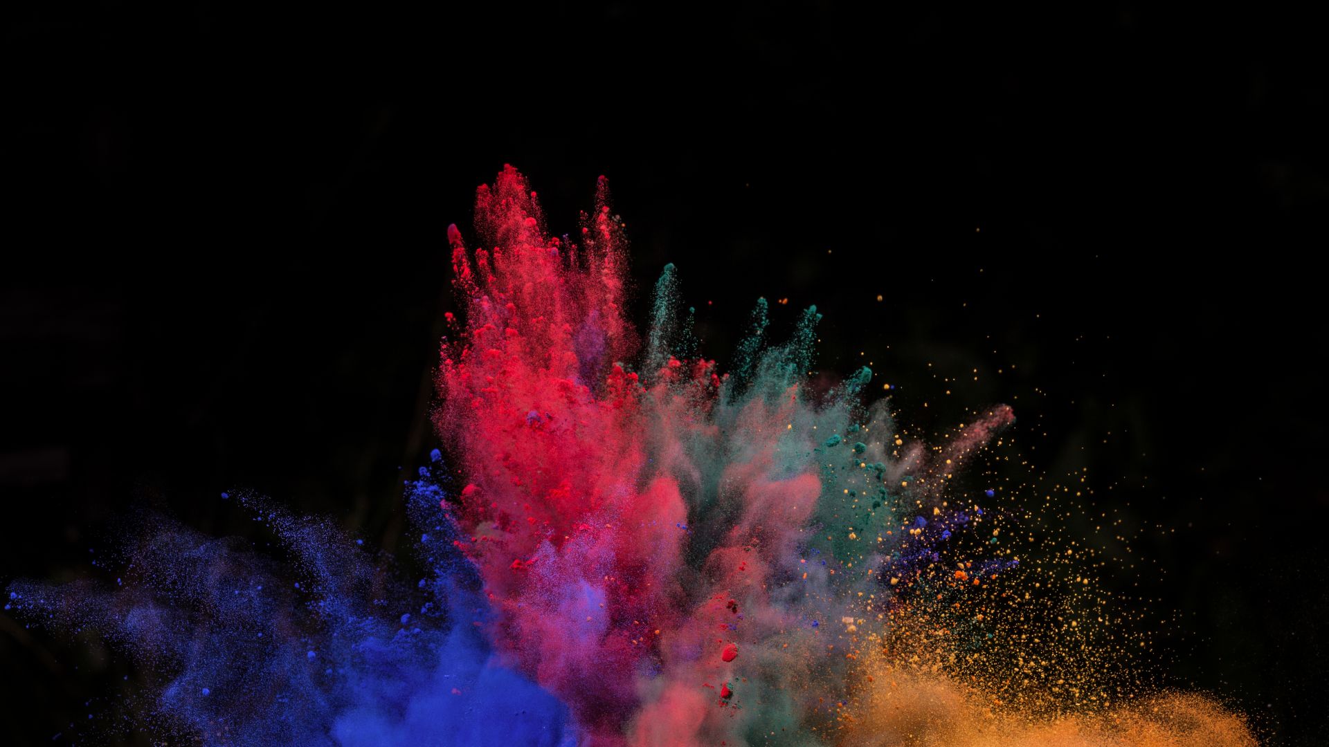 Wallpaper Color's blast, colorful, powder