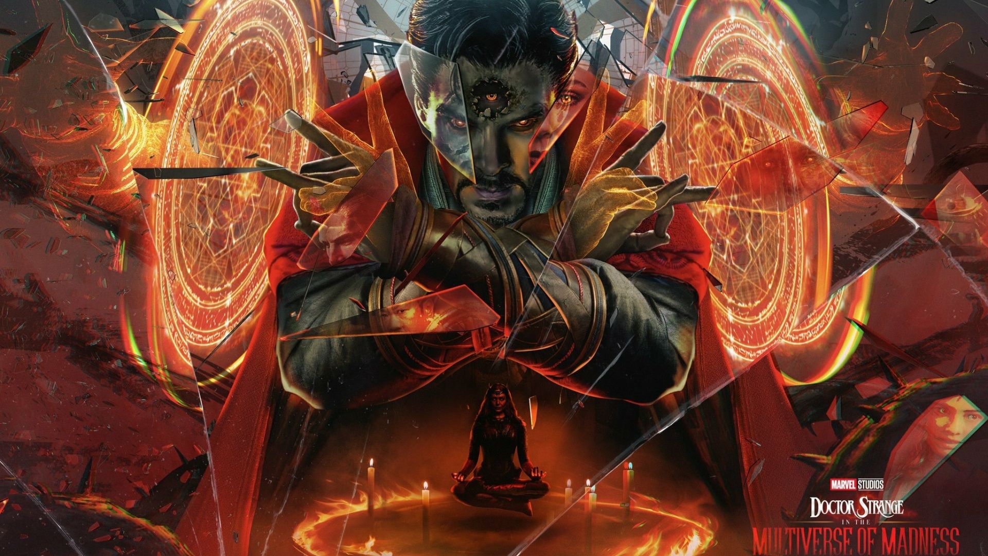 Wallpaper Doctor Strange in the Multiverse of Madness, doctor strange and scarlet witch, poster