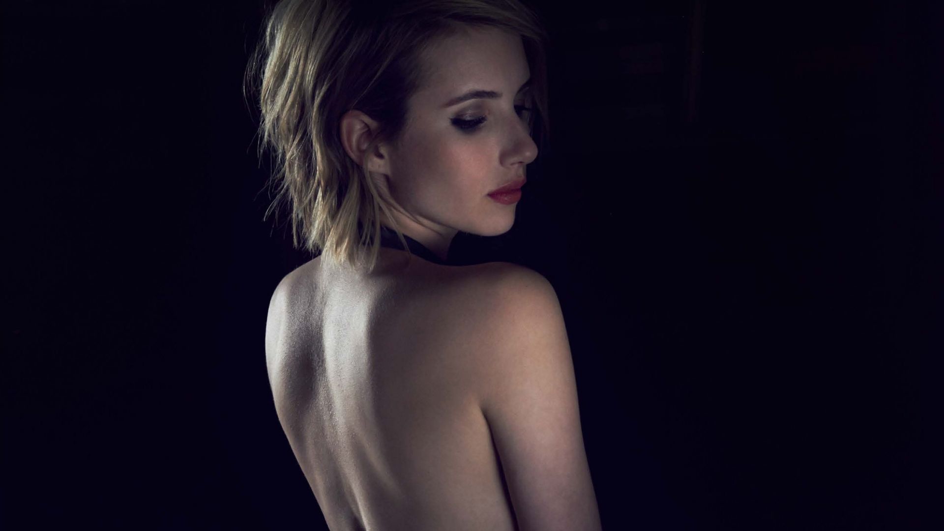 Wallpaper Emma Roberts, bare shoulder, photoshoot, 2017