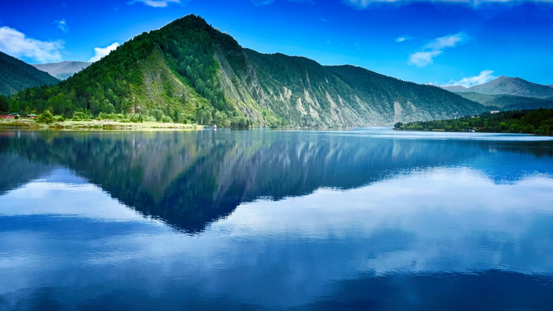 Wallpaper Mountains, lake, reflections, nature