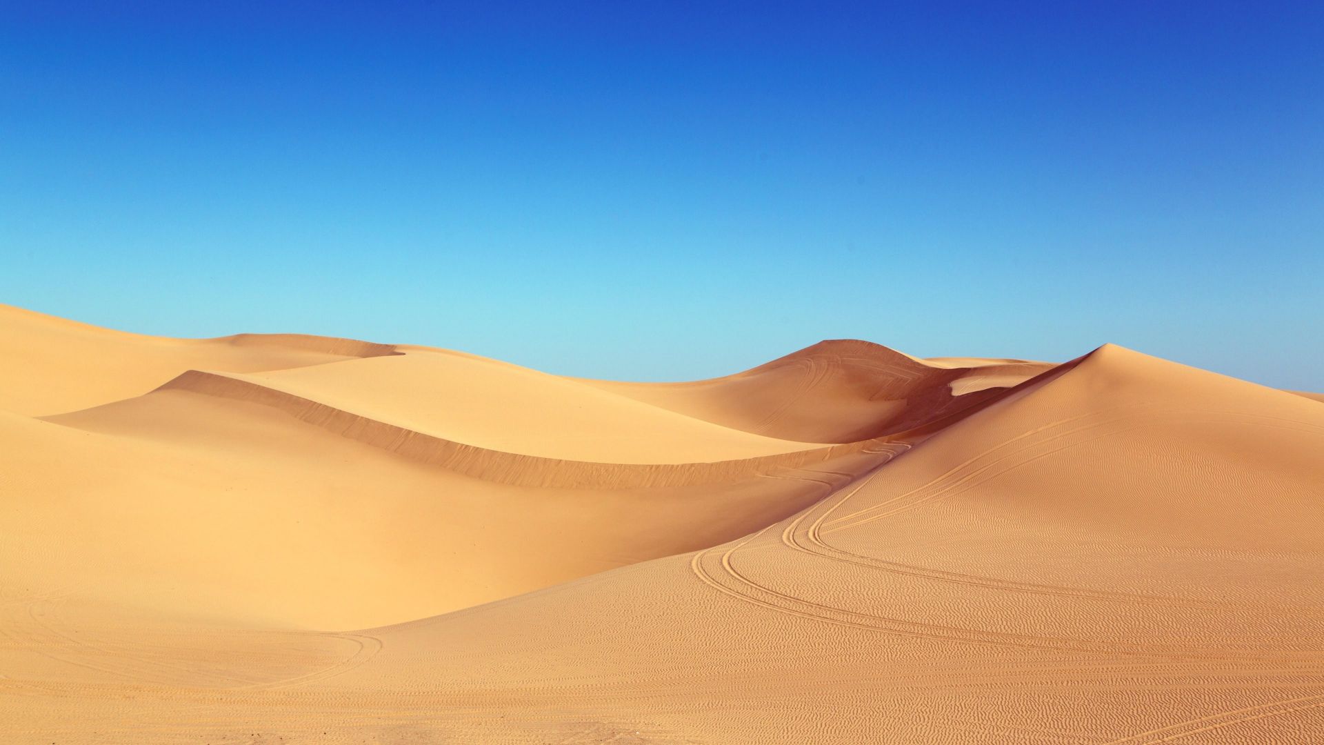 Wallpaper Blue sky and desert dunes