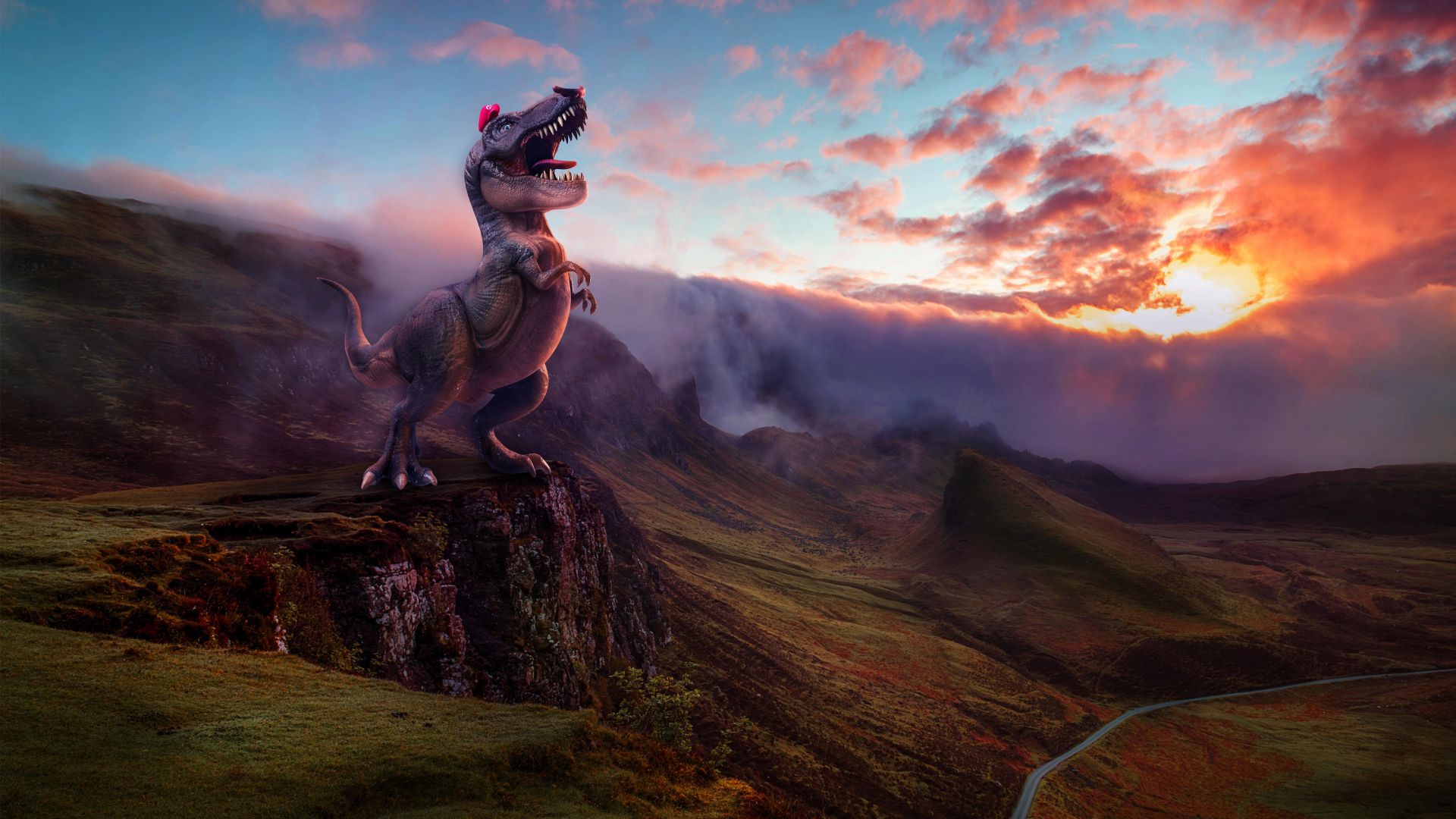 Wallpaper Super mario odyssey, dinosaur, game, landscape, 4k