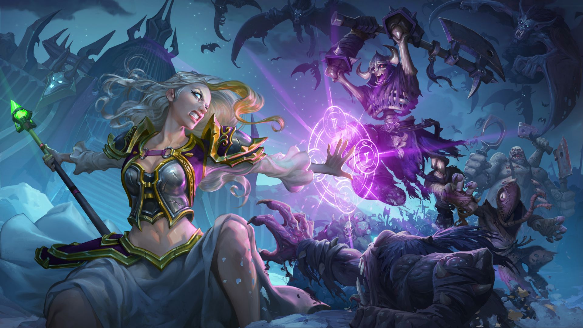 Wallpaper Knights Of The Frozen Throne, zombie, ghost, girl warrior