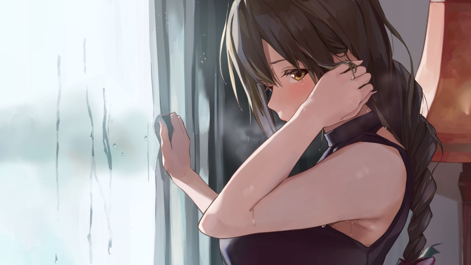Wallpaper ID: 150037 / anime, anime girls, by the window free download