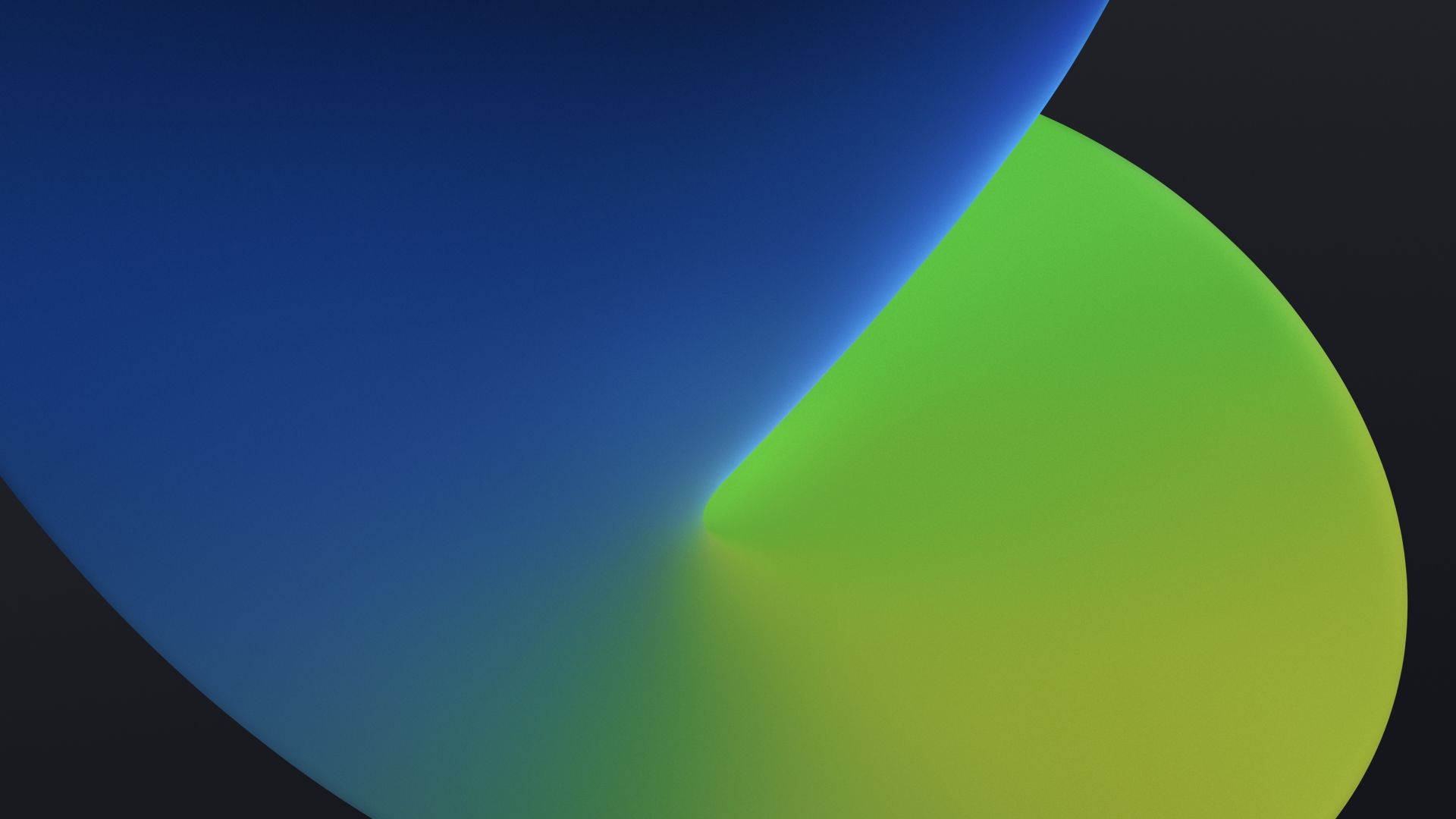 Wallpaper Blue-green shape, abstract, iPad OS 14