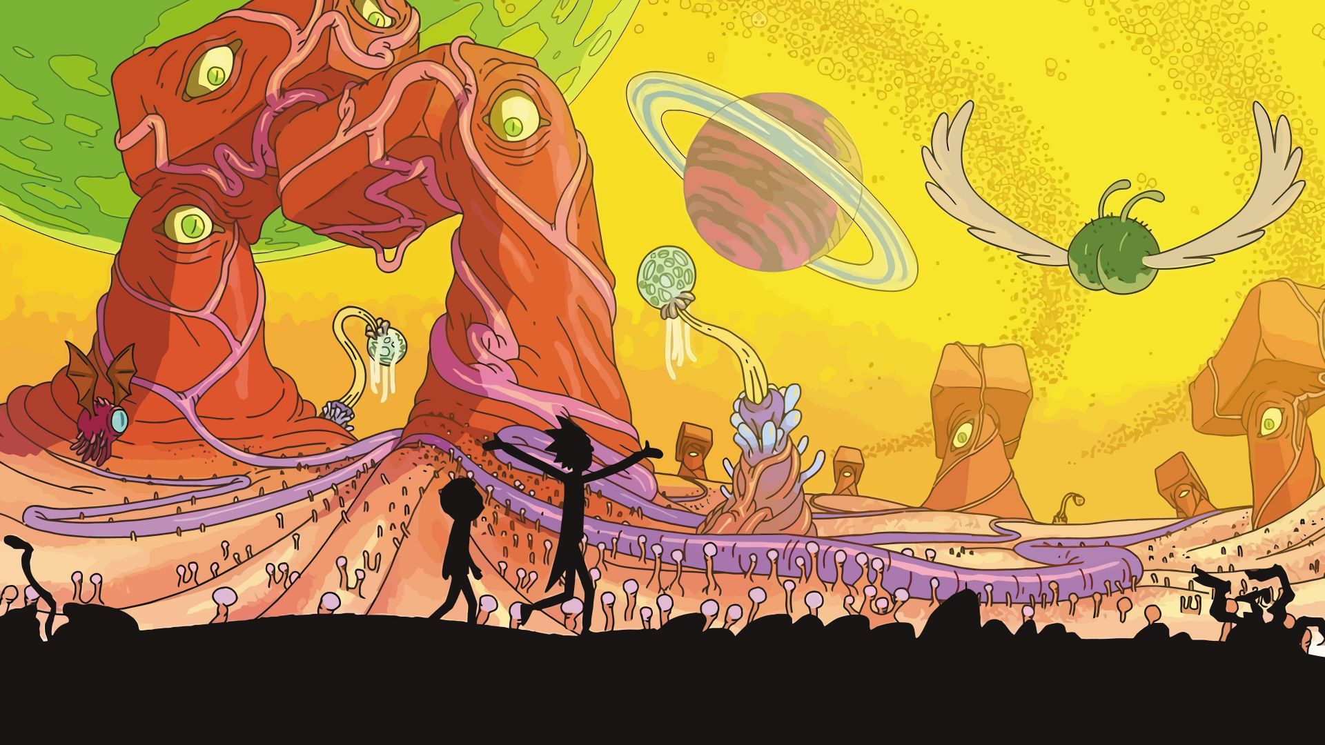 Wallpaper Rick and morty, animated, tv show