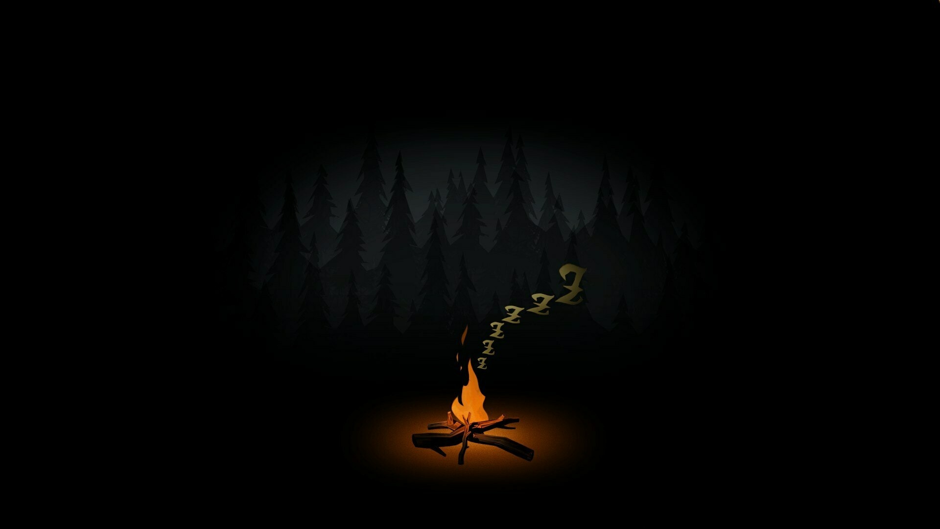 Wallpaper Campfire, the survial game, minimal