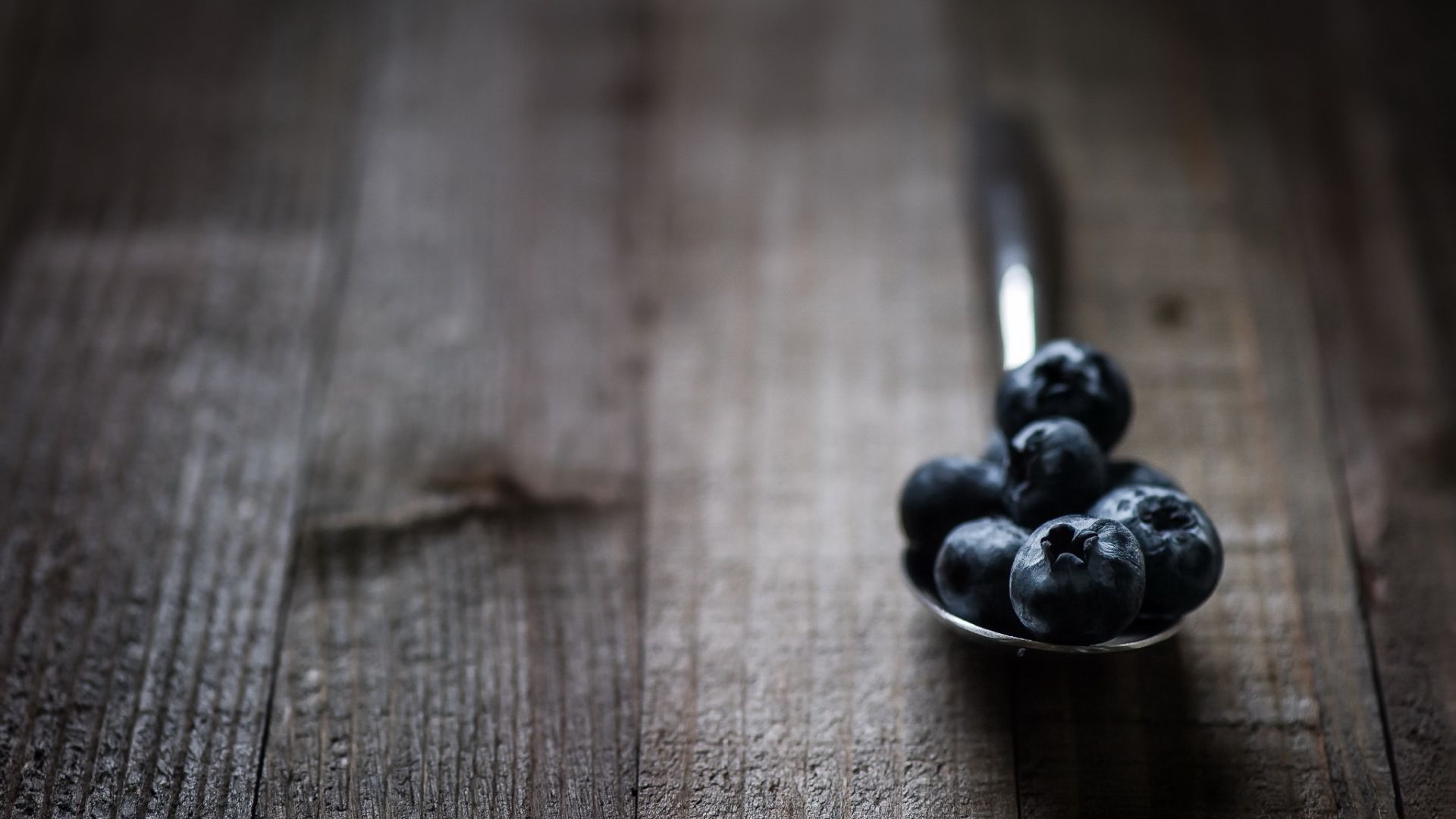 Wallpaper Spoon, blueberry, berries, fruits