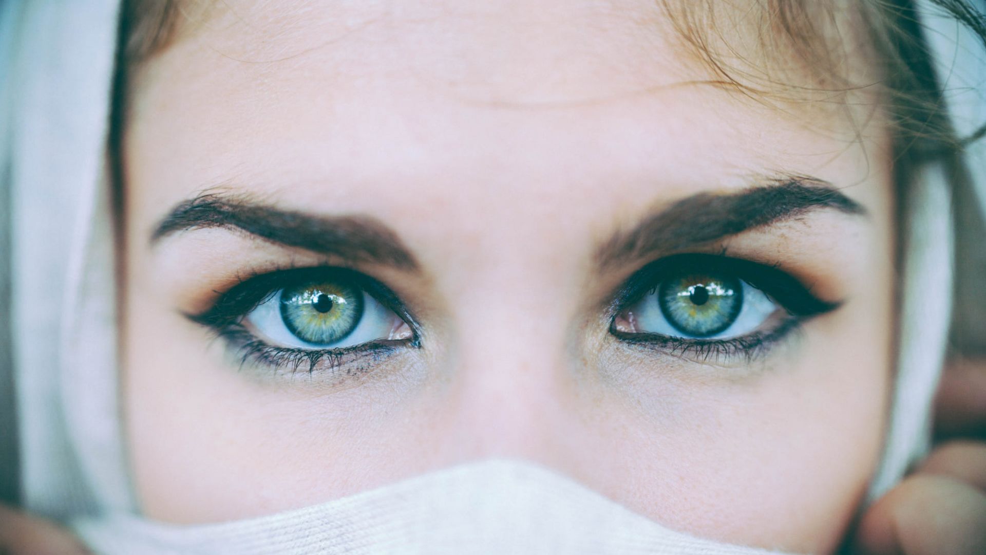 Wallpaper Woman, beautiful eyes, close up