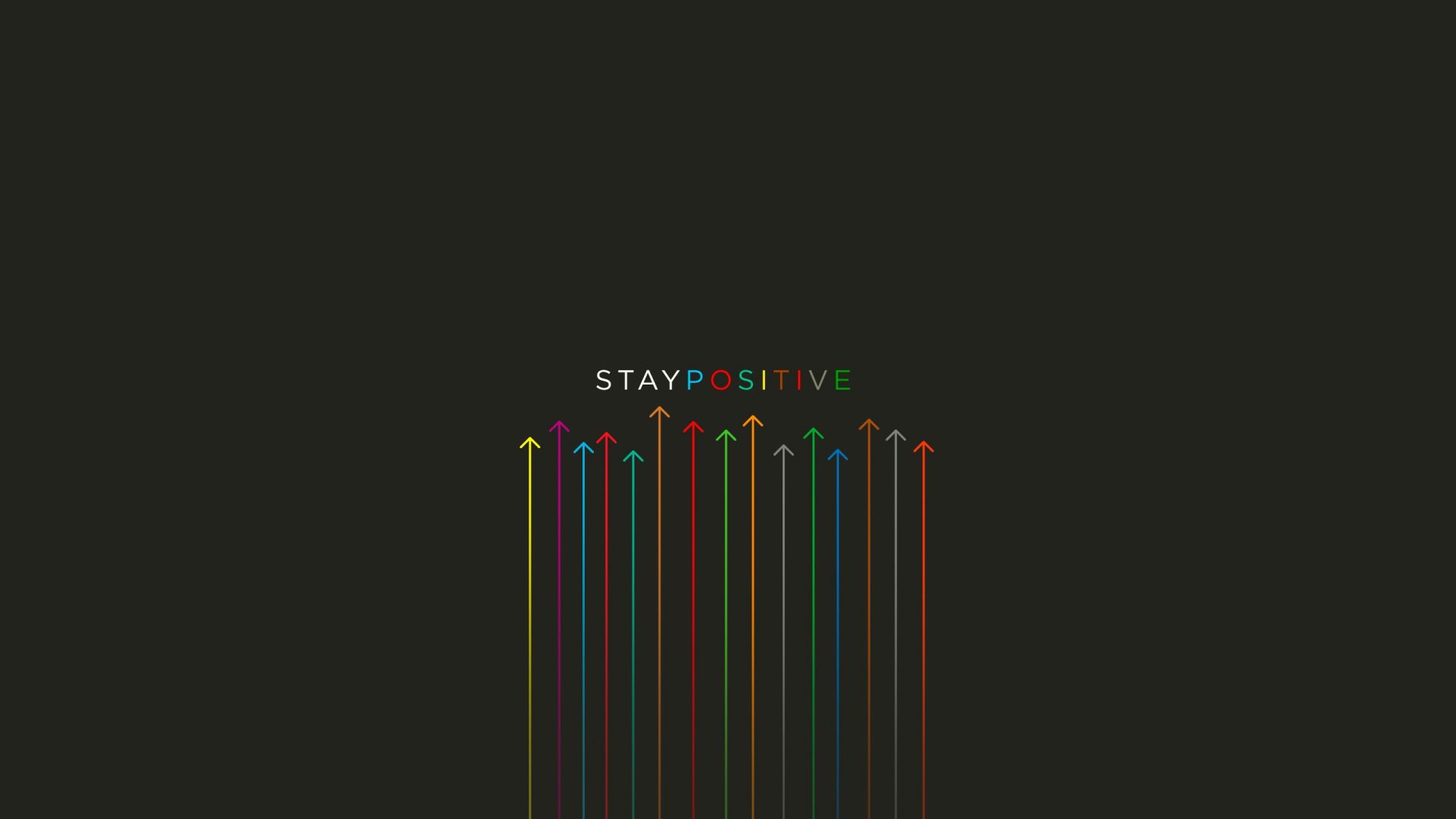 Wallpaper Stay positive, minimal, quotes, artwork