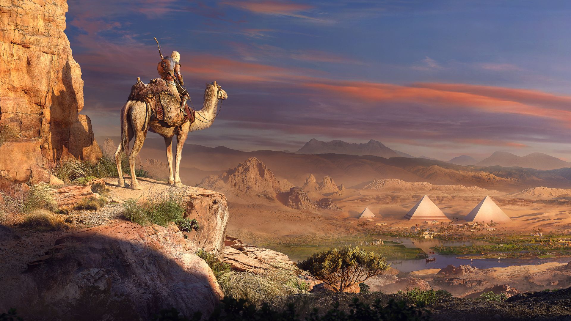 Wallpaper Pyramids, Assassin's Creed Origins, 2017 game