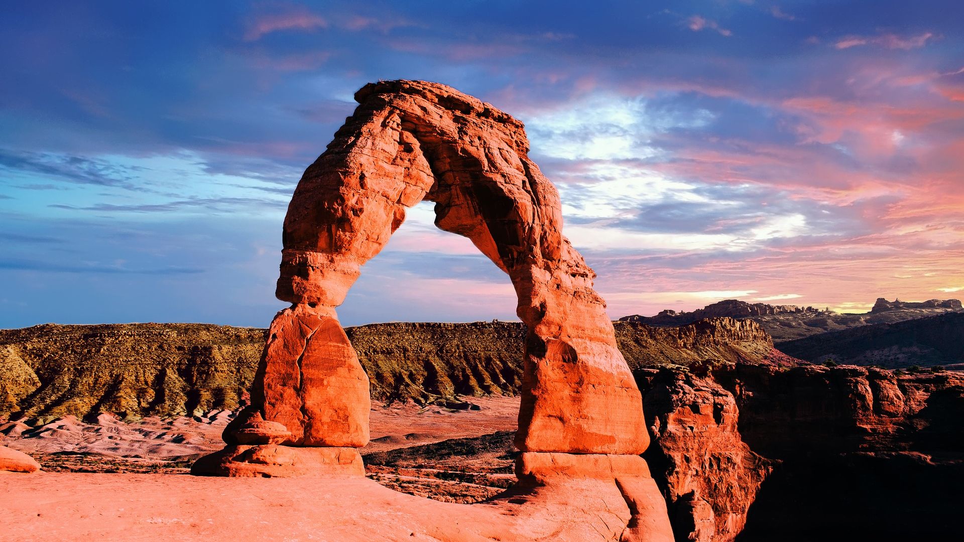 Wallpaper Grand canyon, Arches National Park, mountains, nature wallpaper