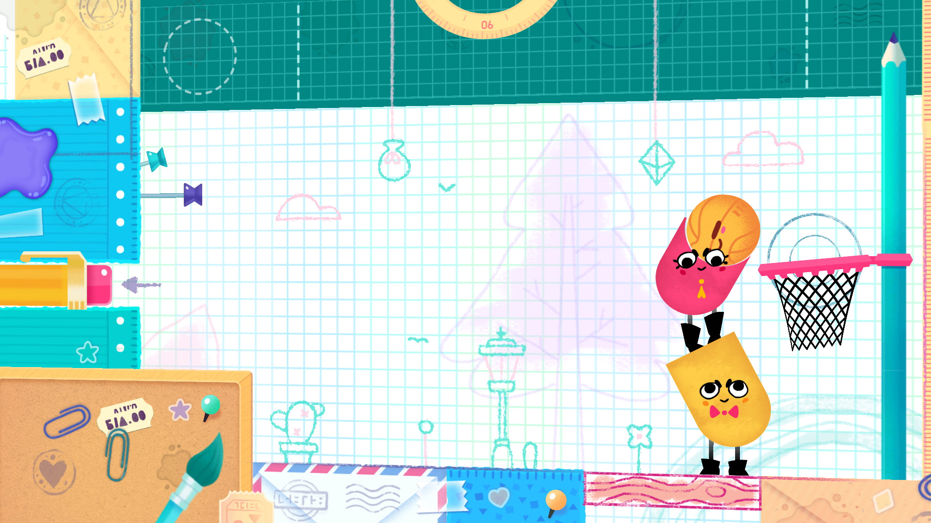 Wallpaper Snipperclips video game, 2017 game