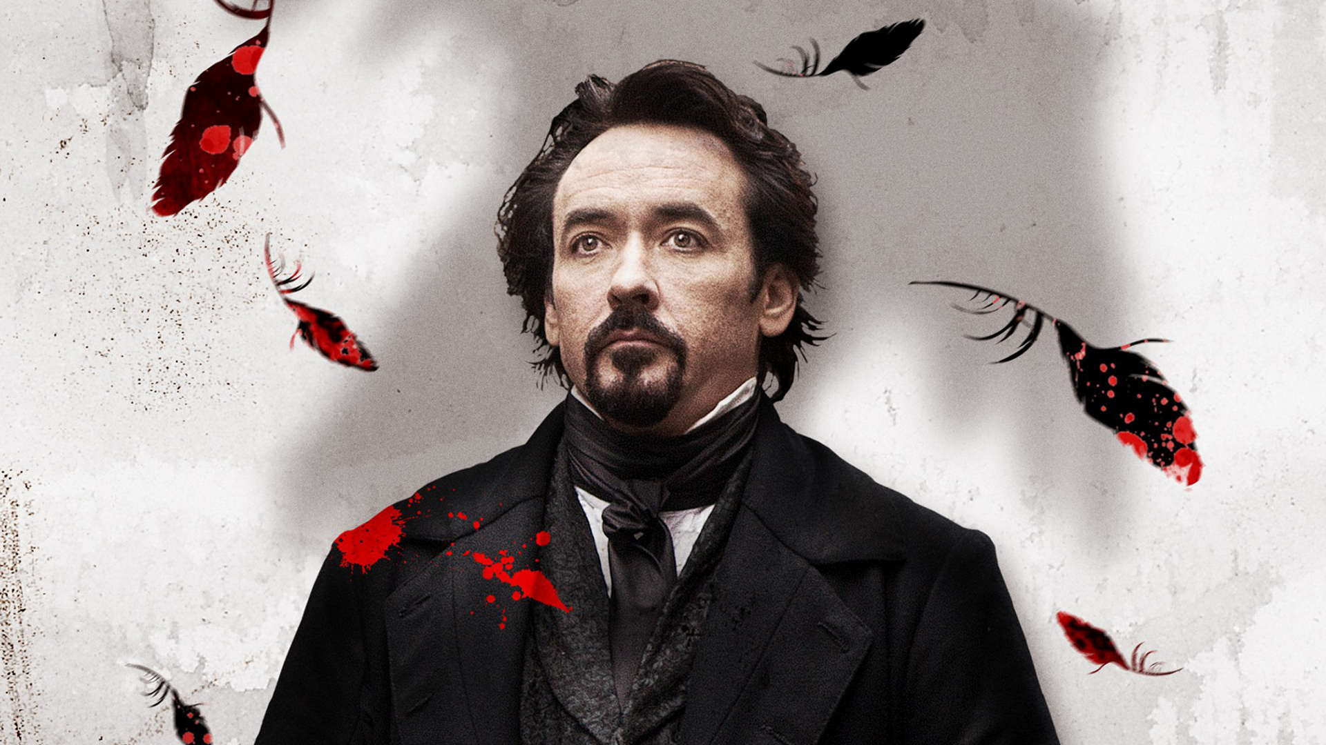 Wallpaper The Raven, John Cusack, movie, actor, celebrity, feathers
