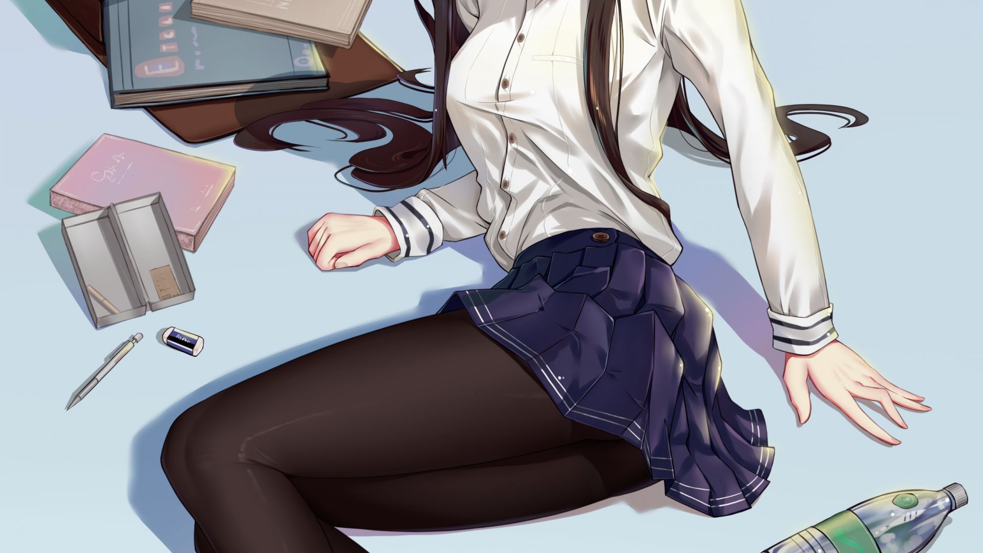 Desktop Wallpaper Long Hair Anime Girl, Hd Image, Picture, Background,  4ytkew