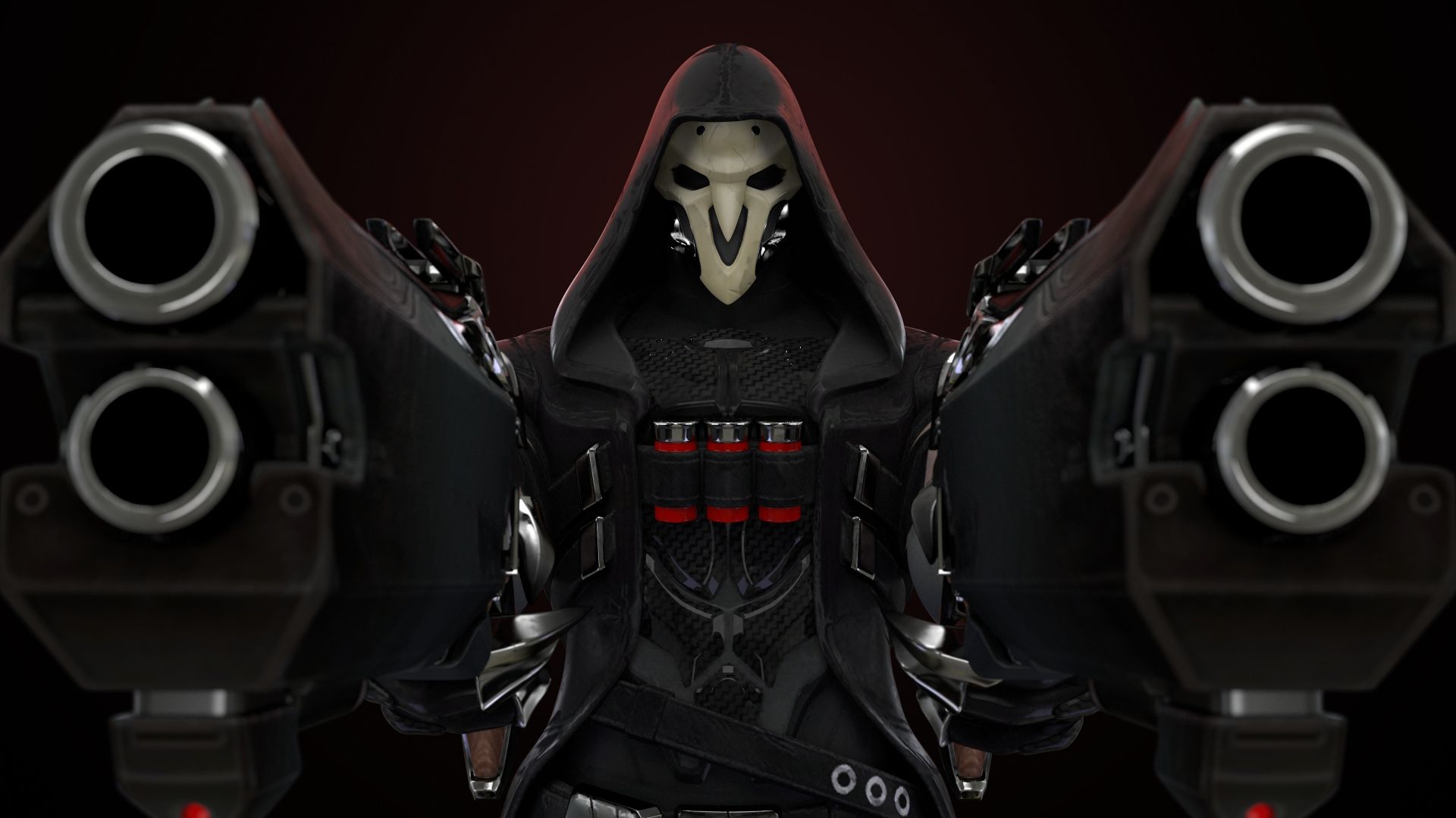 Wallpaper Reaper, guns, overwatch