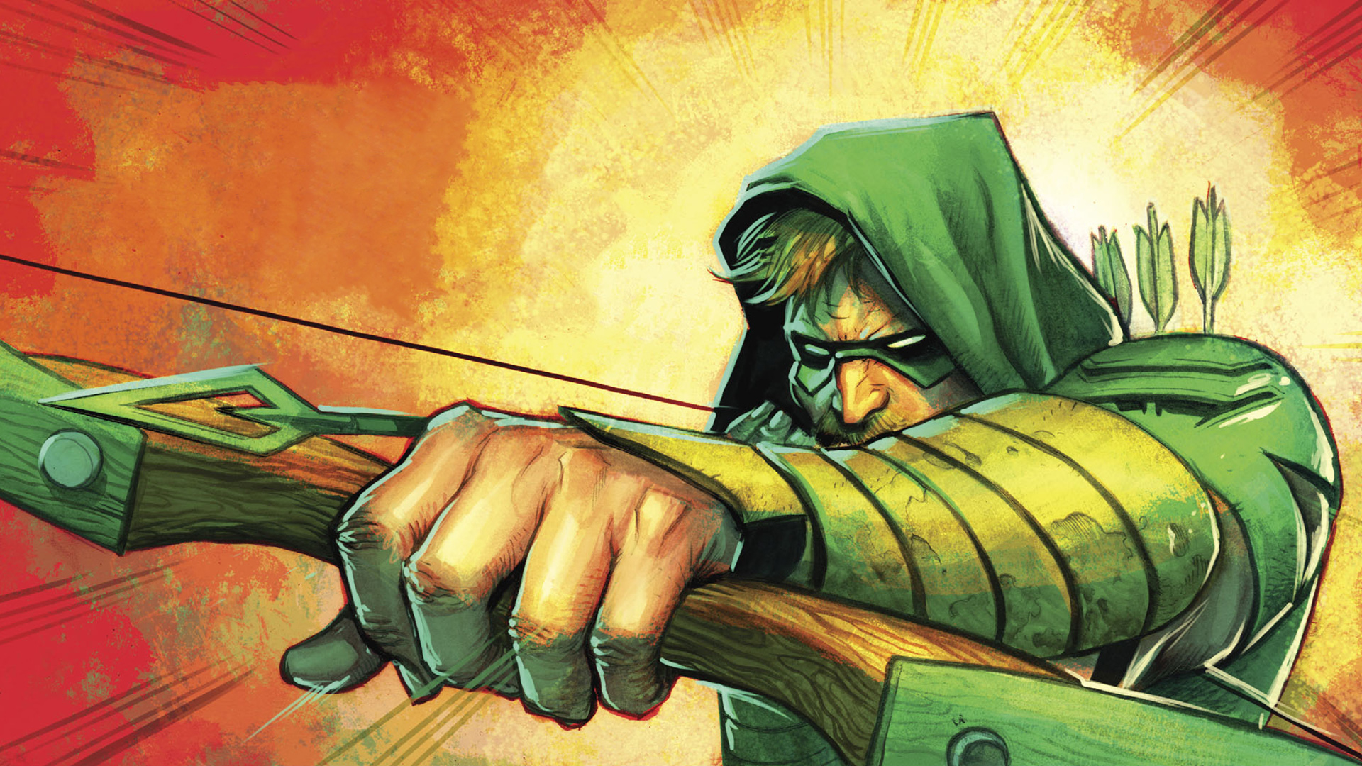 Wallpaper Comics, green arrow, bow