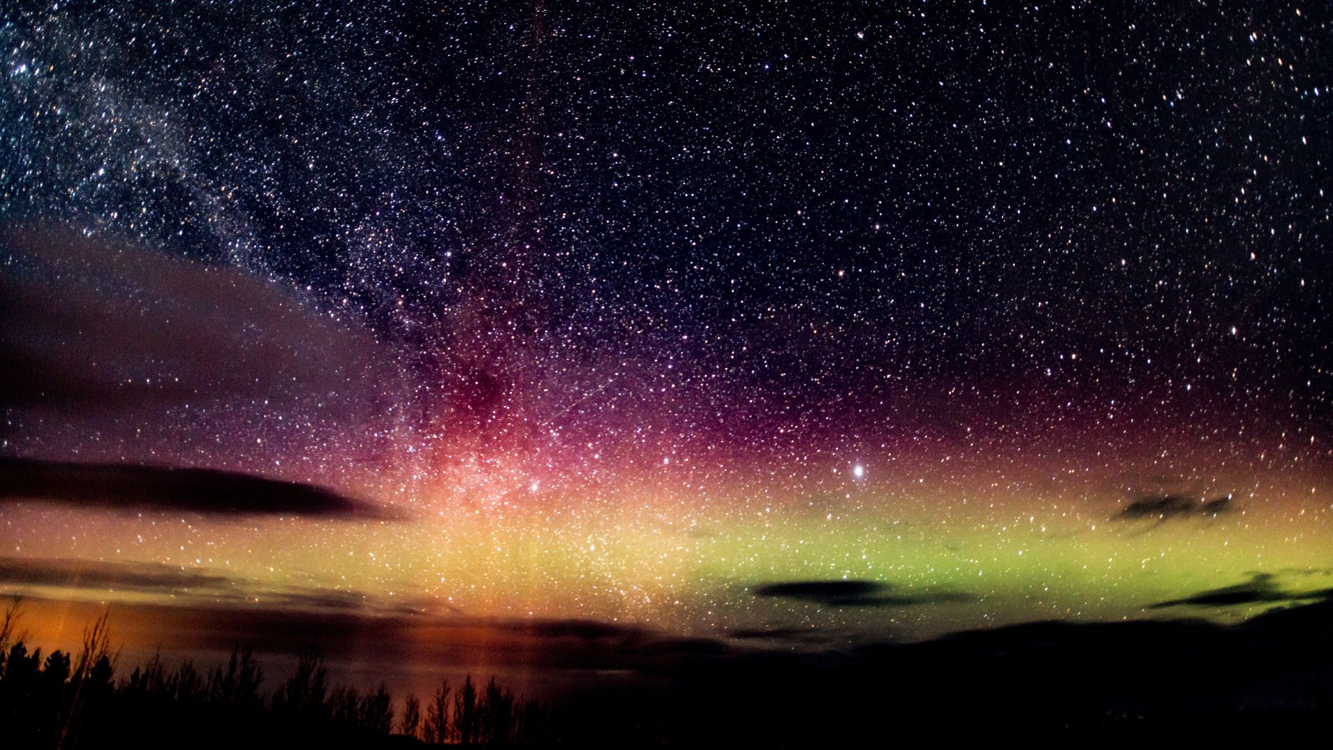 Aurora borealis and the milky way above a lake stars northern lights  lake HD wallpaper  Peakpx