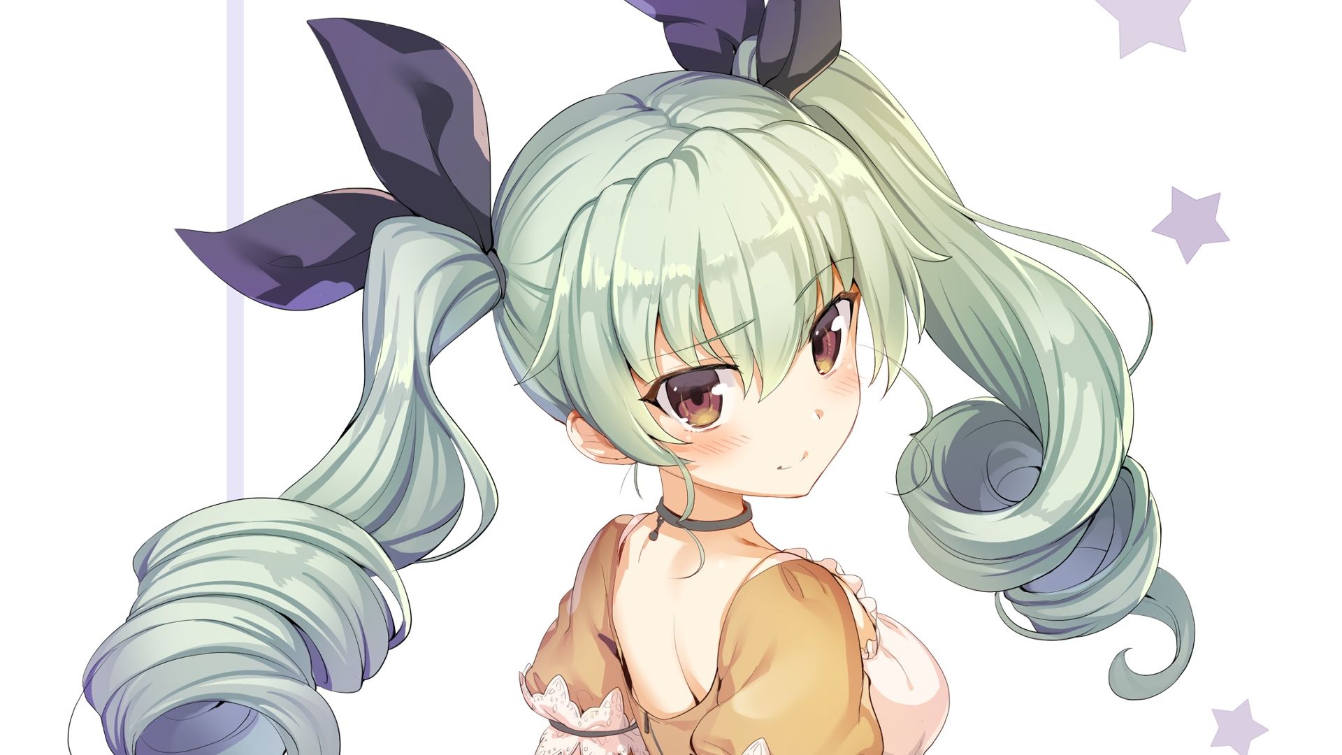 Wallpaper Anchovy, girls und panzer, pony tails, long hair