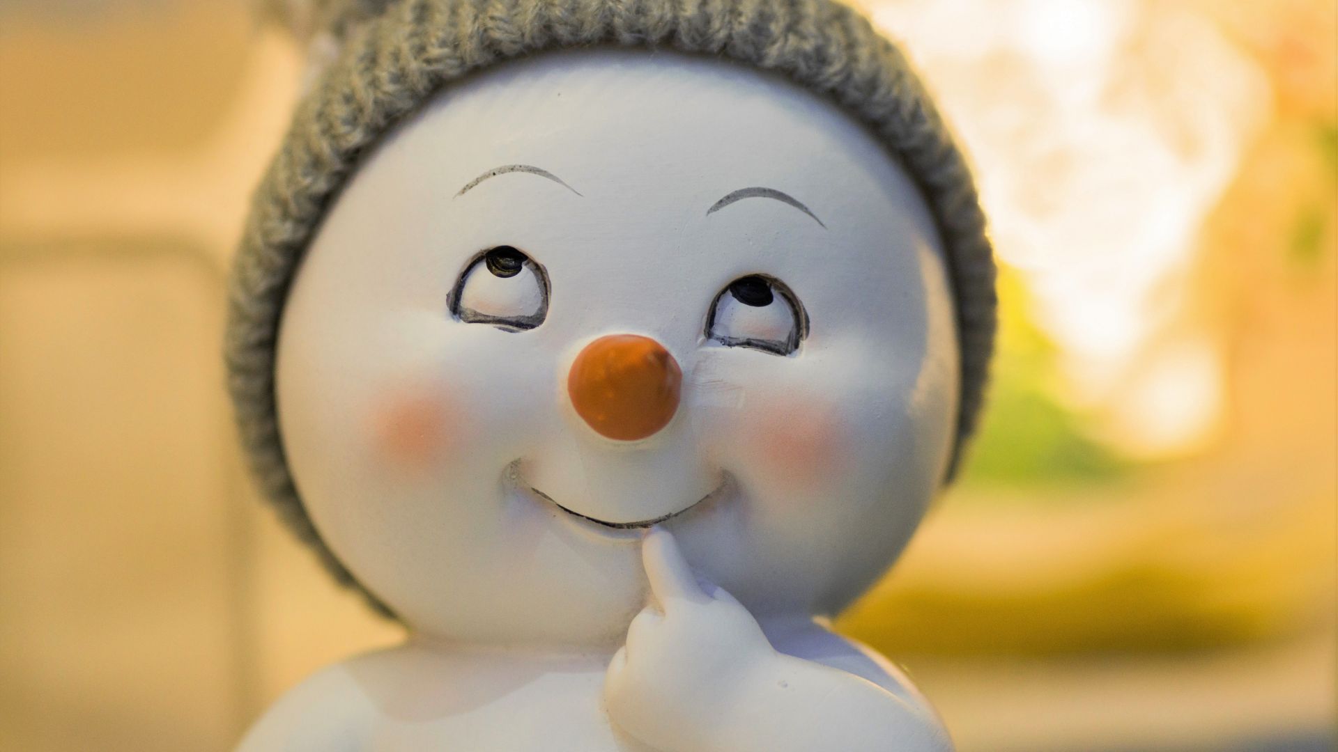 Wallpaper Cute snowman, artwork, toy, 5k