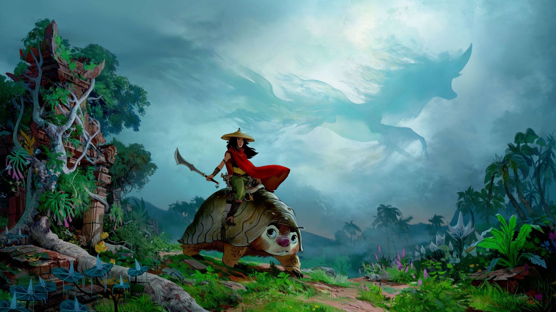 Wallpaper Raya and Last Dragon, animation movie, 2021