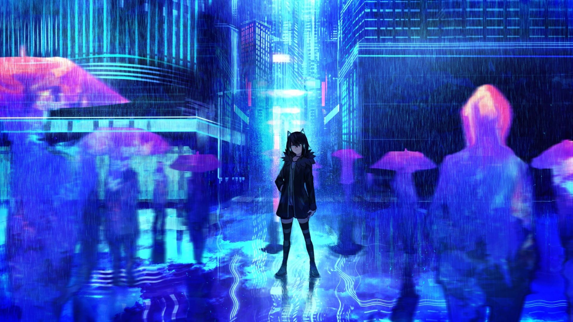 Wallpaper Anime girl, anime, digital art