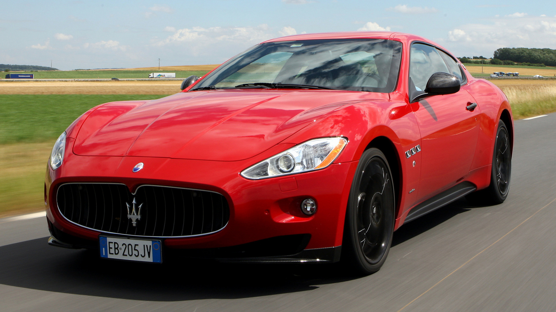 Wallpaper Red car, Maserati Granturismo, luxury vehicle