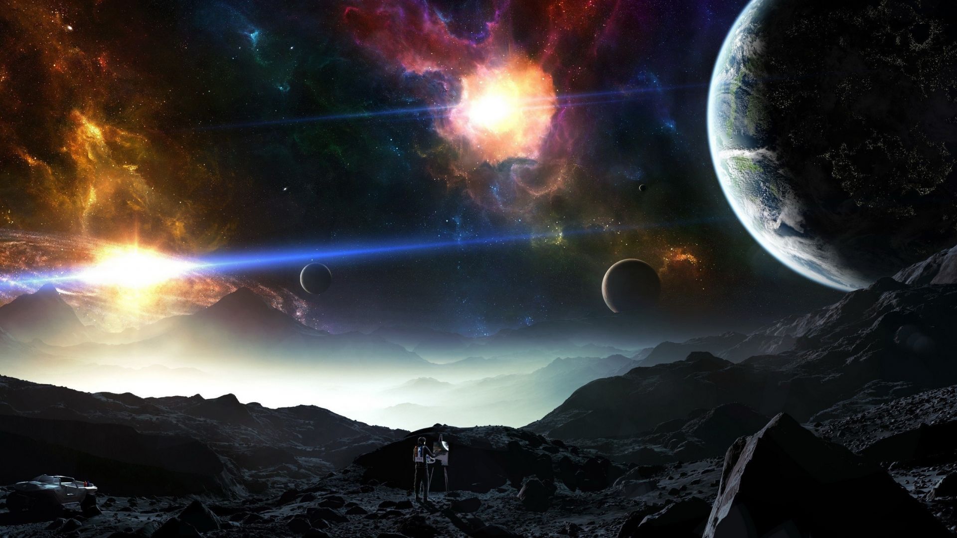 Wallpaper Fantasy, space, planets