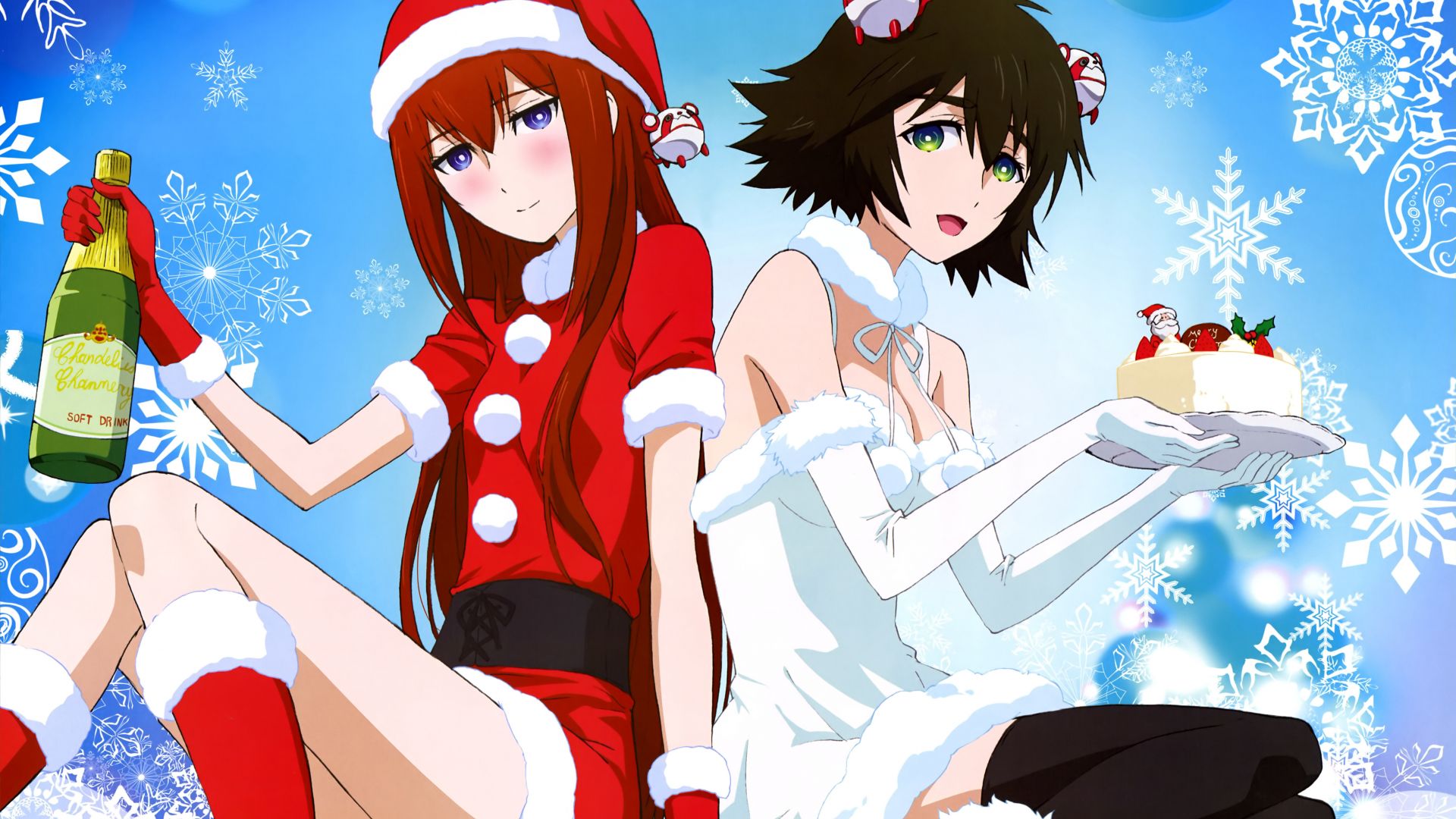 Desktop Wallpaper Christmas, Steins;Gate, Anime Girls, Video Game, 5k, Hd  Image, Picture, Background, 5bd89c