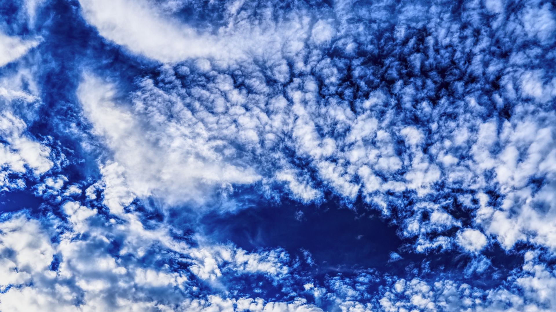 Wallpaper Clouds, pattern, blue sky