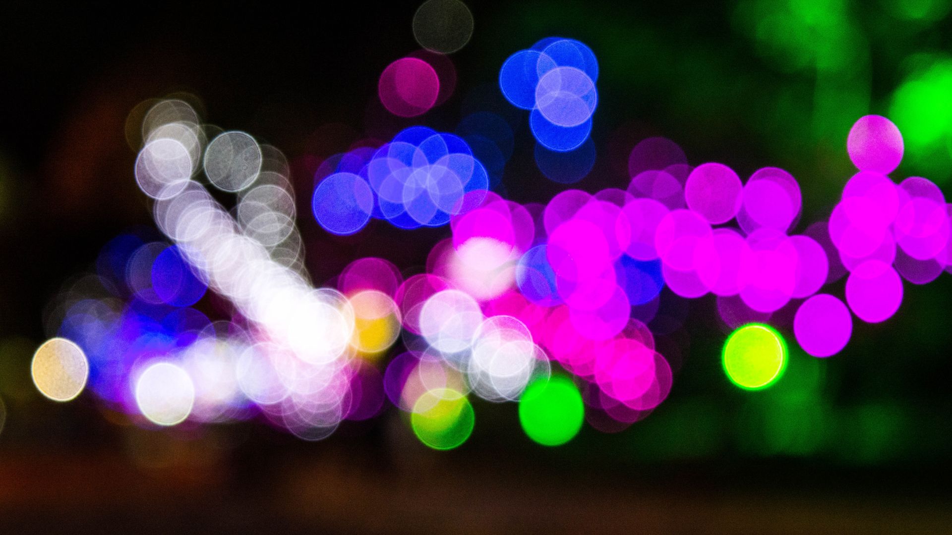Wallpaper Night, party lights, bokeh, colorful
