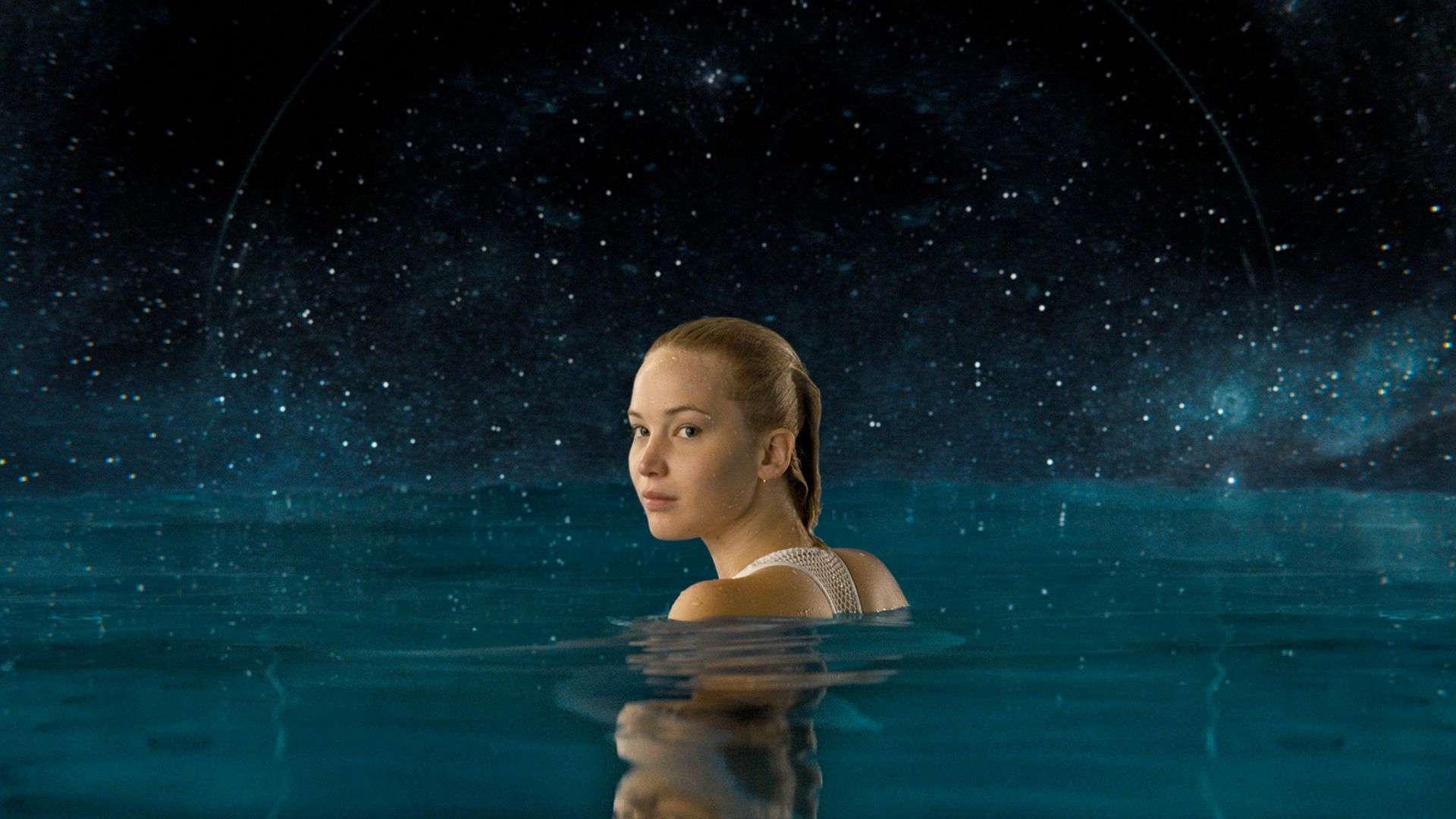 Wallpaper Jennifer Lawrence, swiming, Passengers, 2016 movie