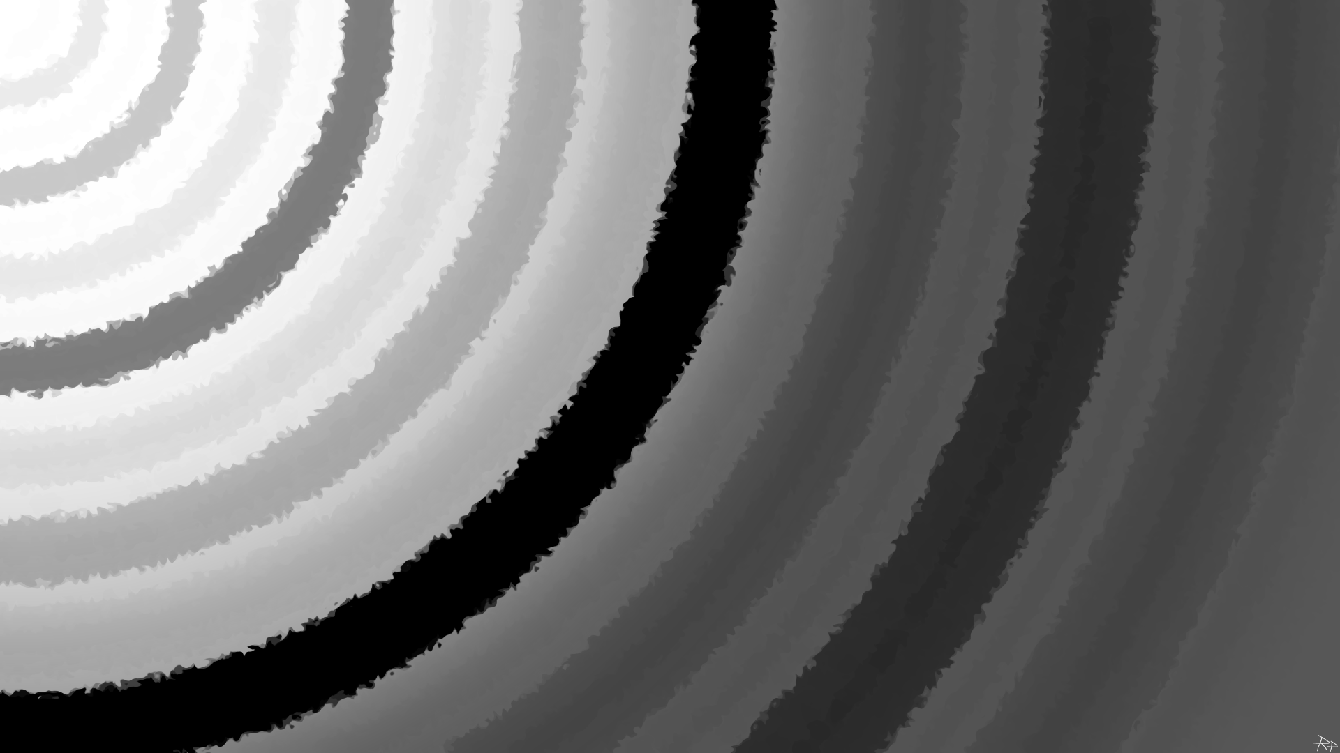Wallpaper Monochrome, circles artwork