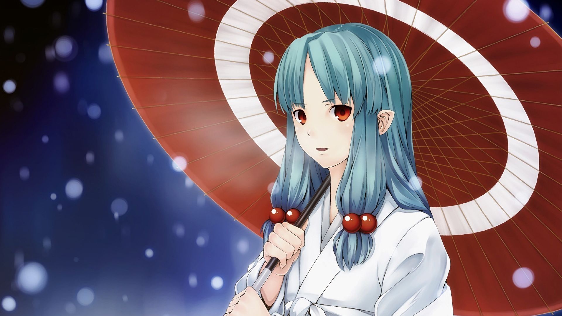 Wallpaper Kiriha, Tsugumomo, anime girl, umbrella