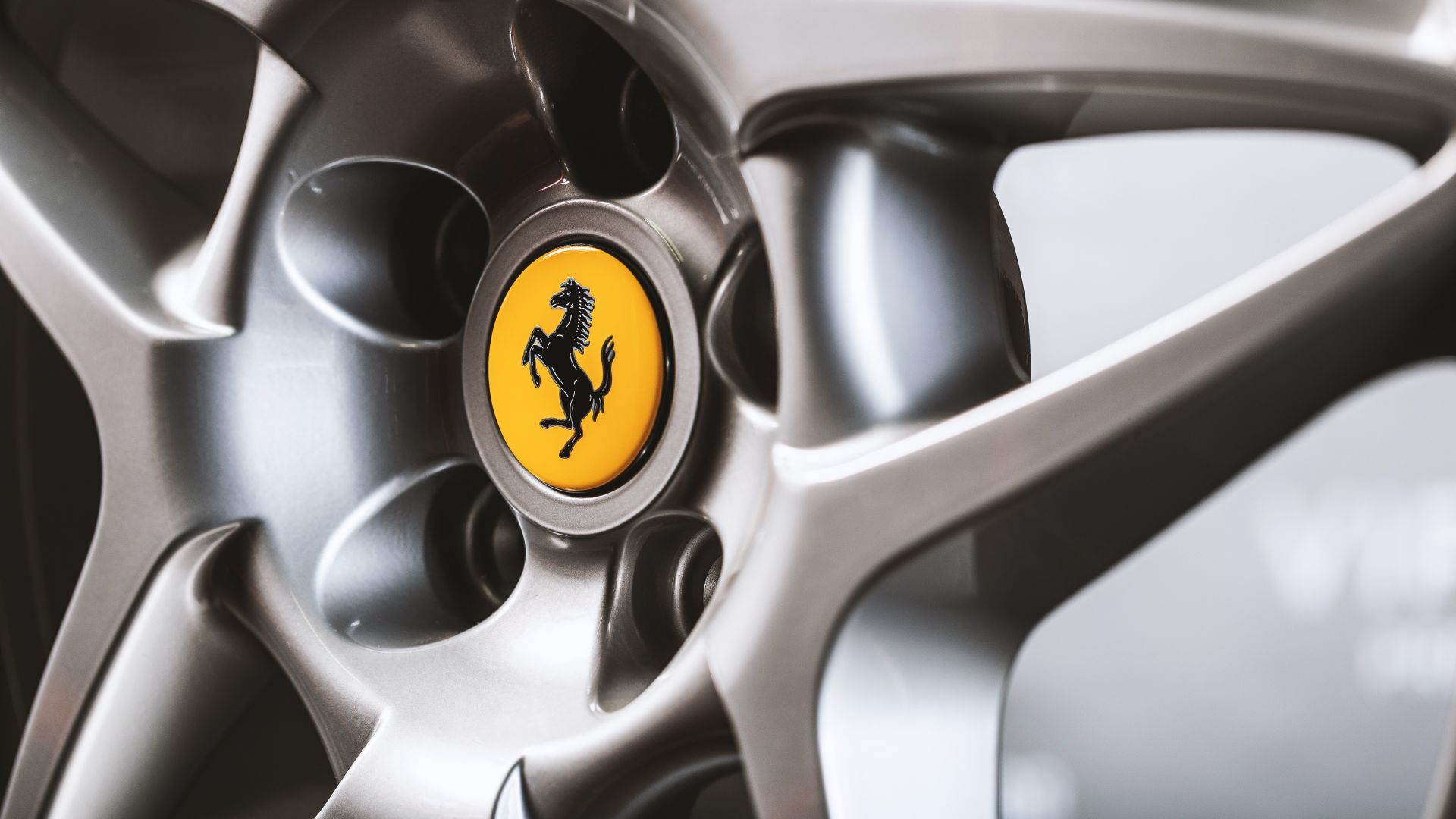 Wallpaper Ferrari, Car, wheel, logo, close up