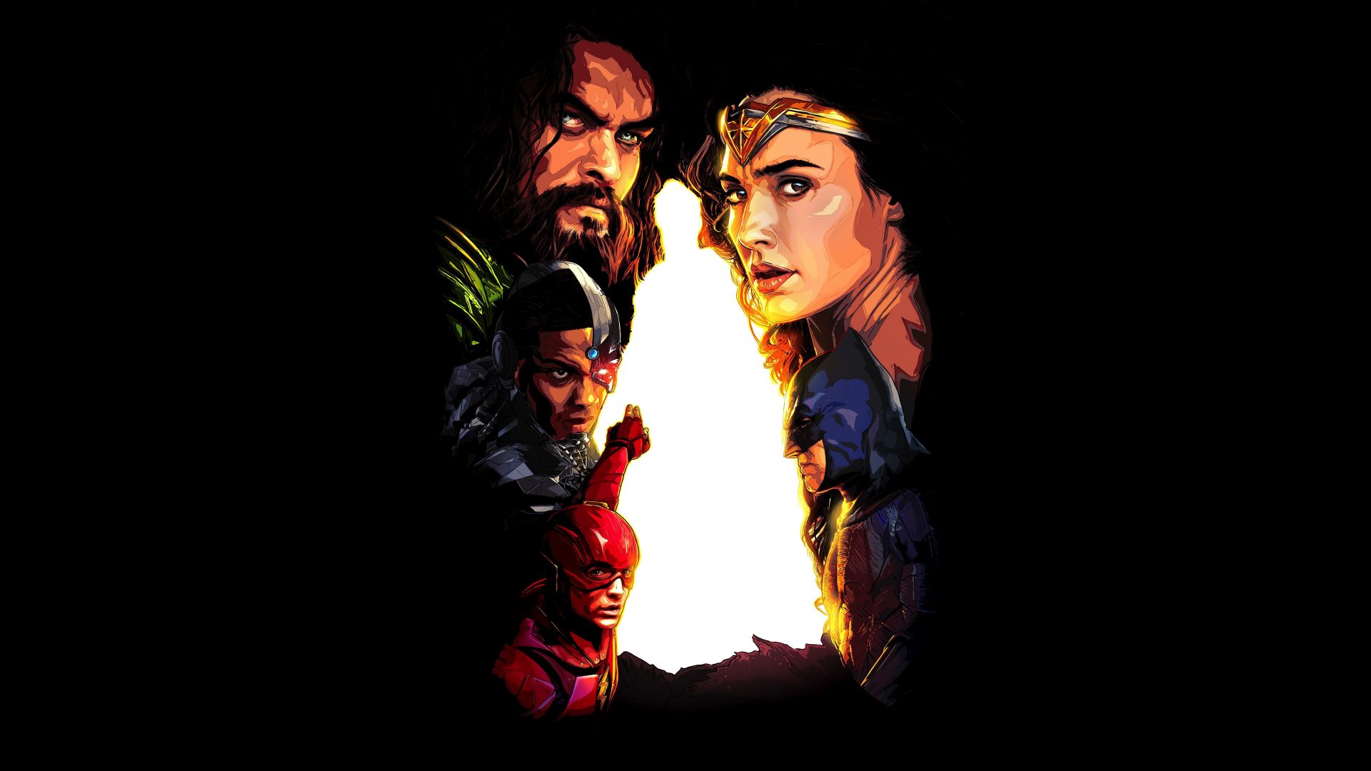 Wallpaper Justice league, superhero, batman, aquaman, wonder woman,  2017, minimal, 8k